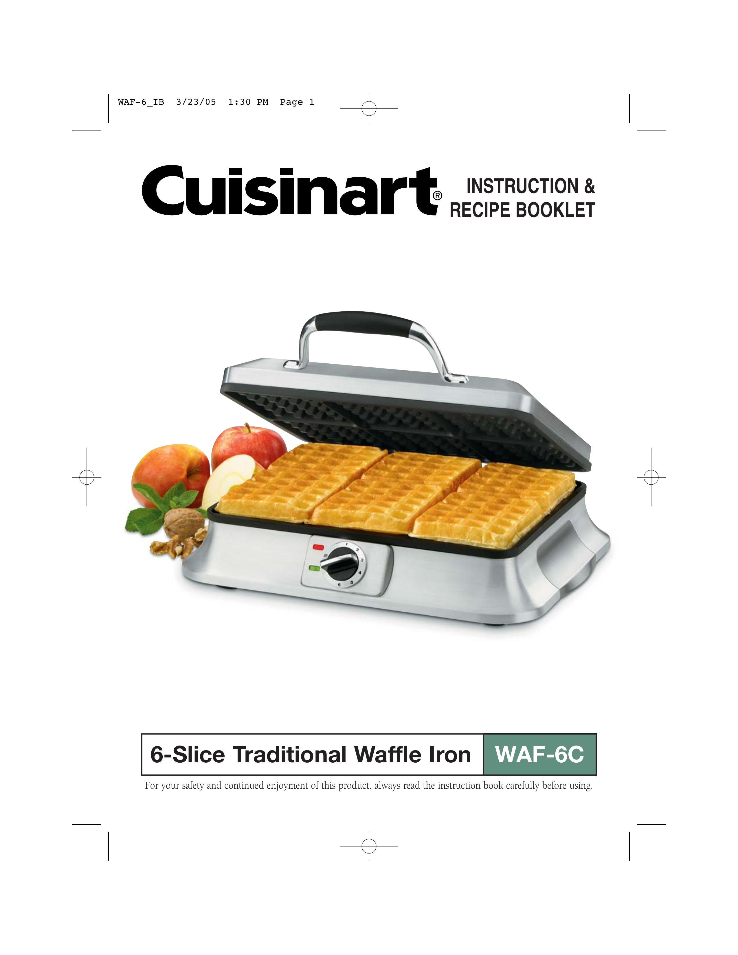 Cuisinart WAF-6C Waffle Iron User Manual