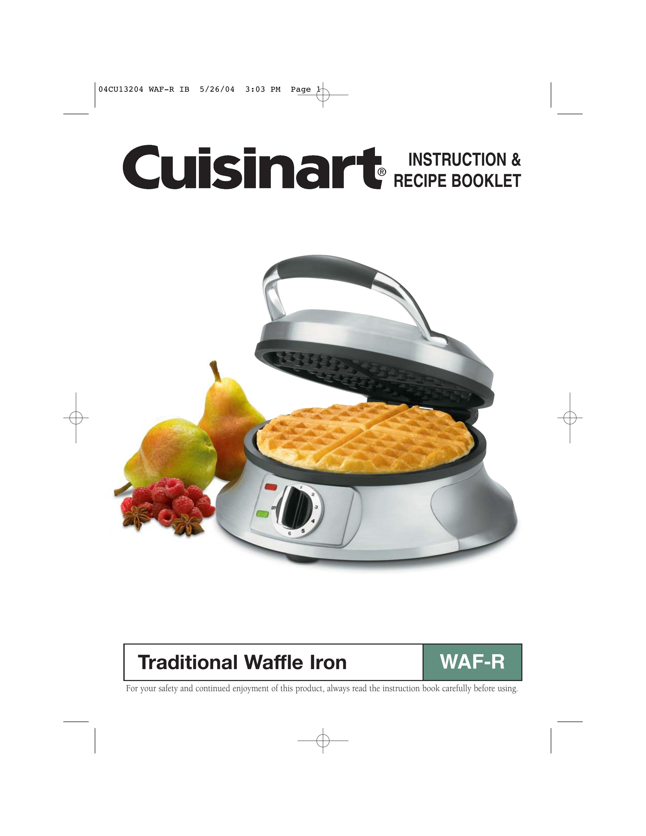 Cuisinart WAF-R Waffle Iron User Manual