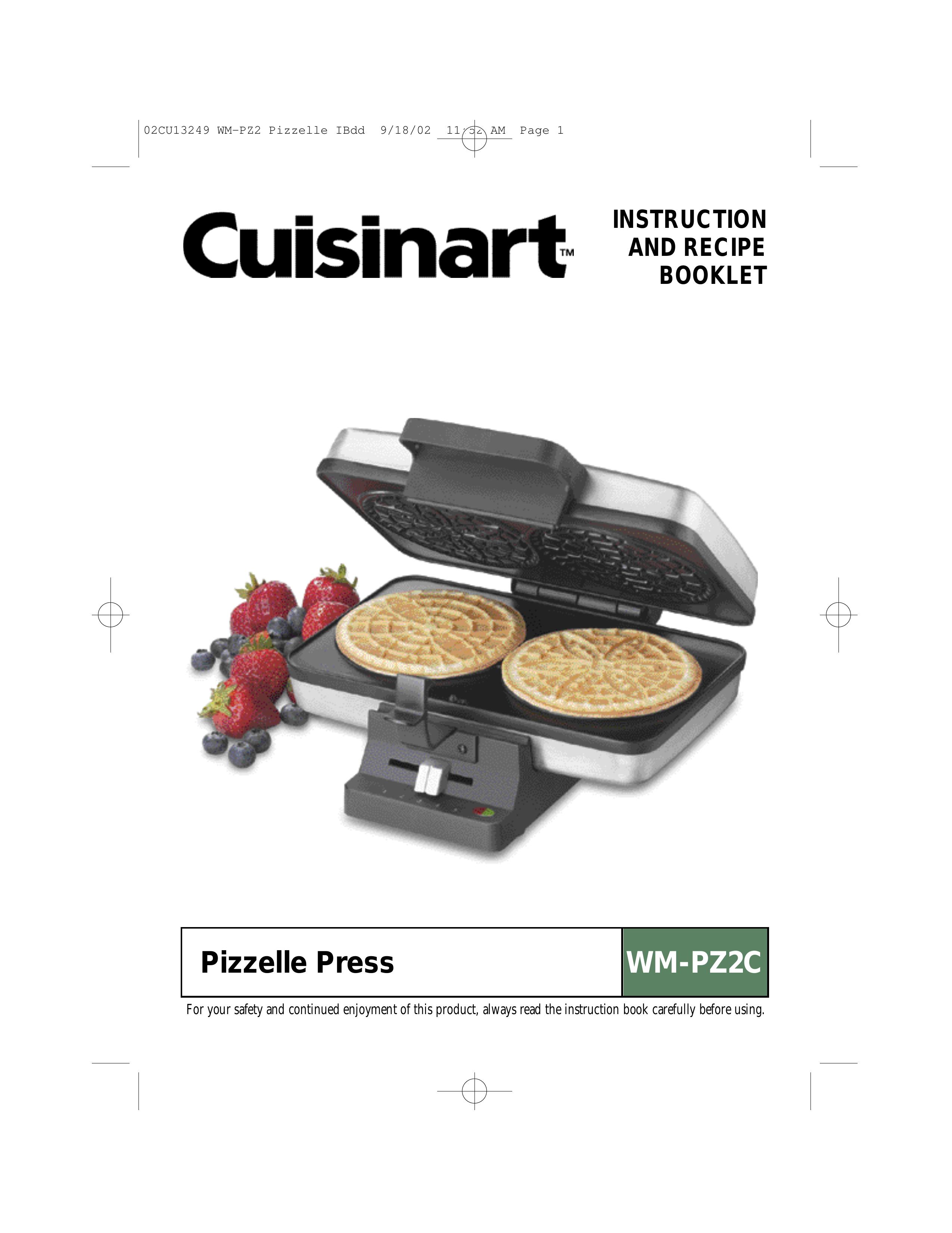 Cuisinart WM-PZ2 Waffle Iron User Manual