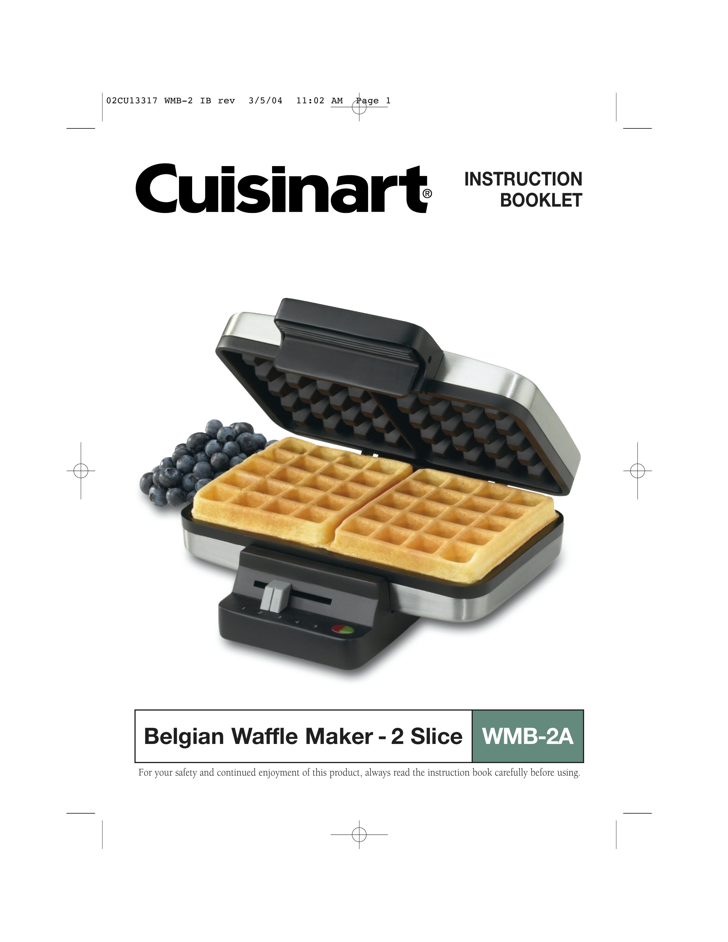 Cuisinart WMB-2A Waffle Iron User Manual