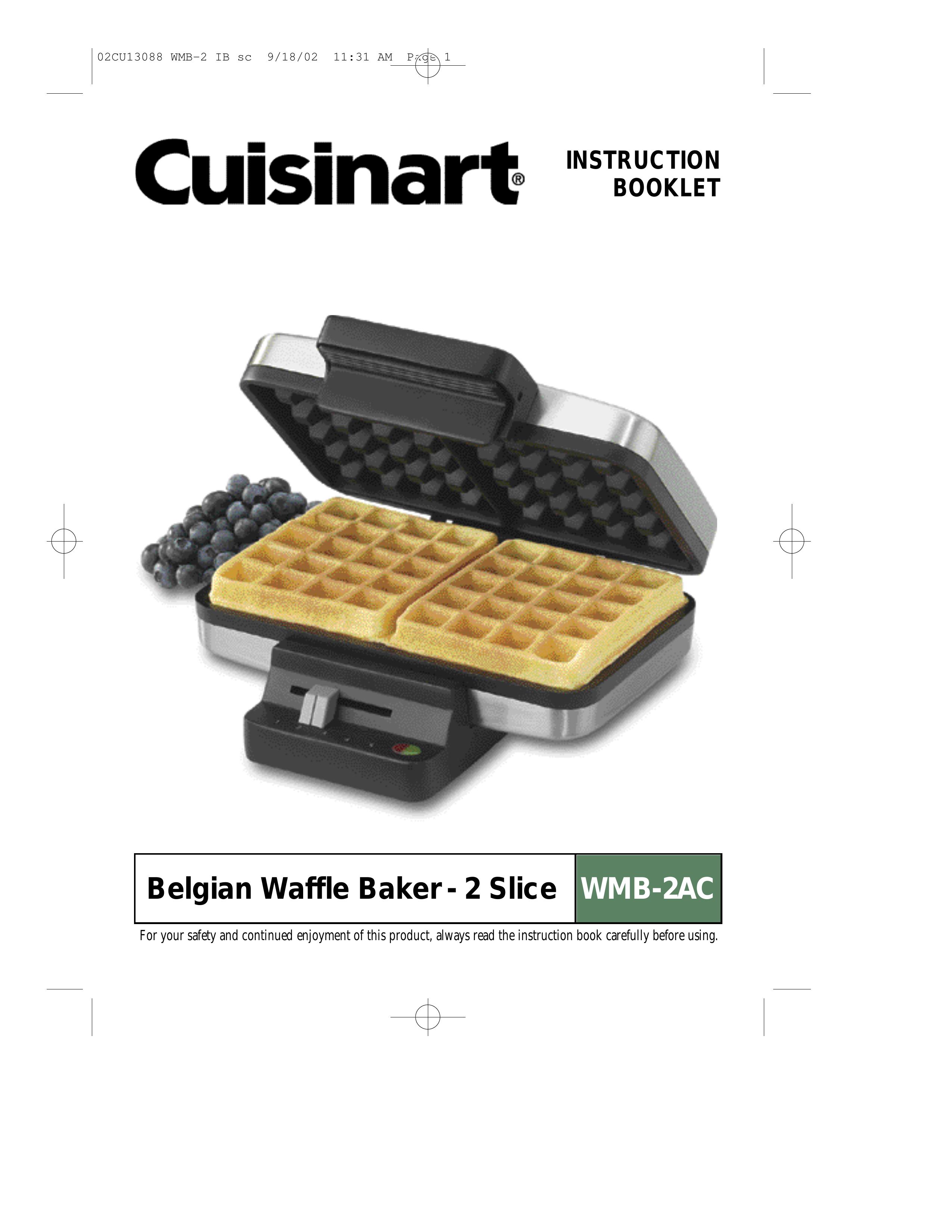 Cuisinart WMB-2AC Waffle Iron User Manual