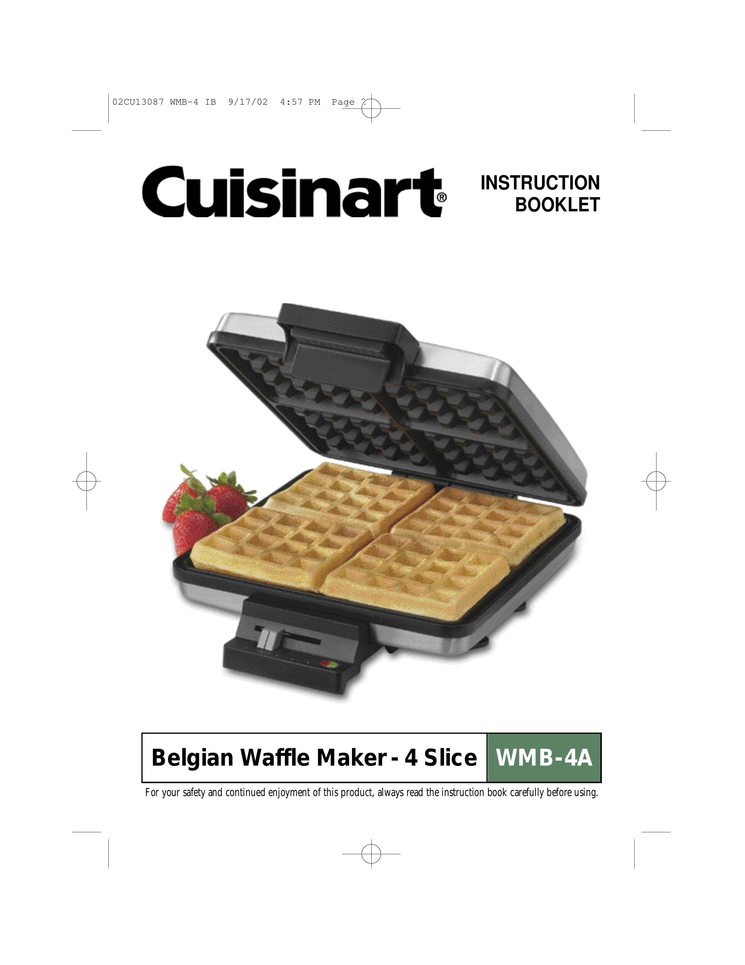 Cuisinart WMB-4A Waffle Iron User Manual
