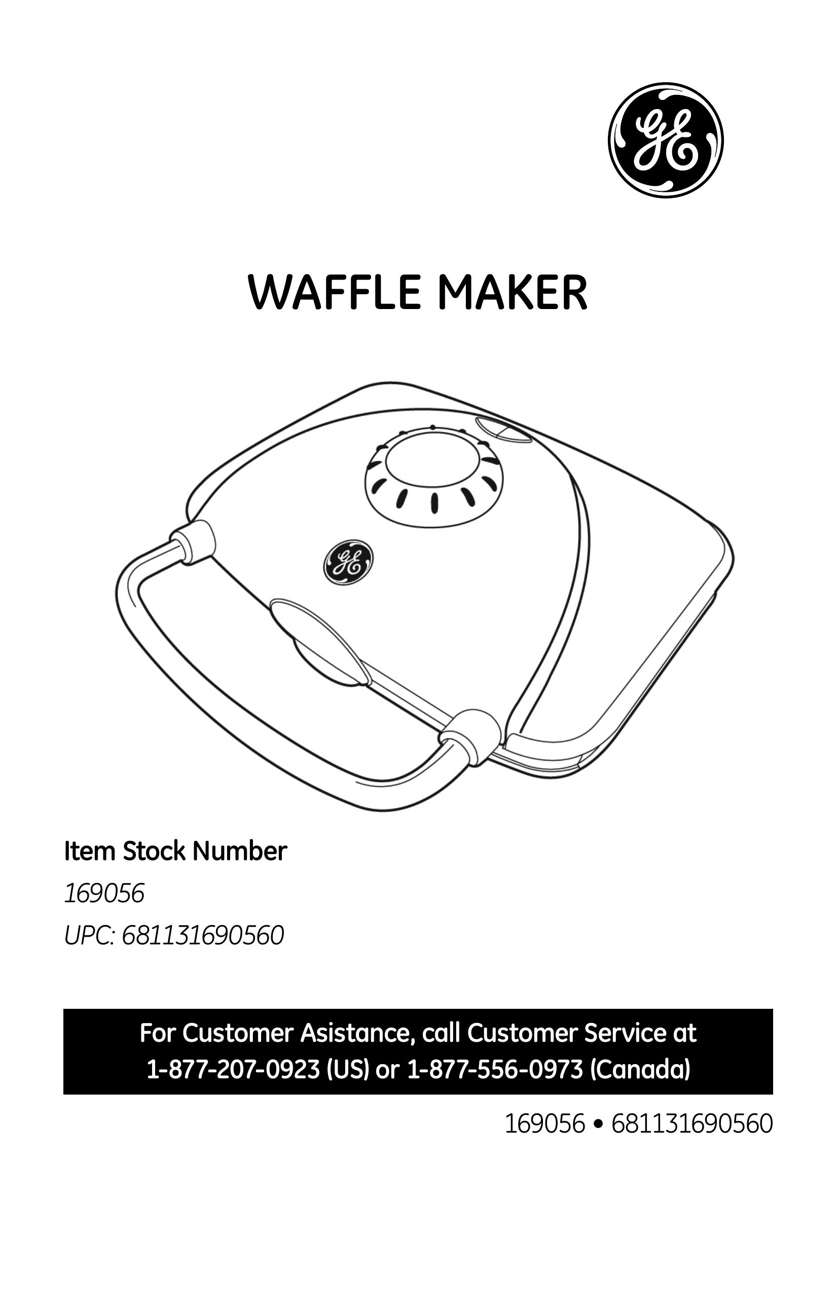 GE 169056 Waffle Iron User Manual