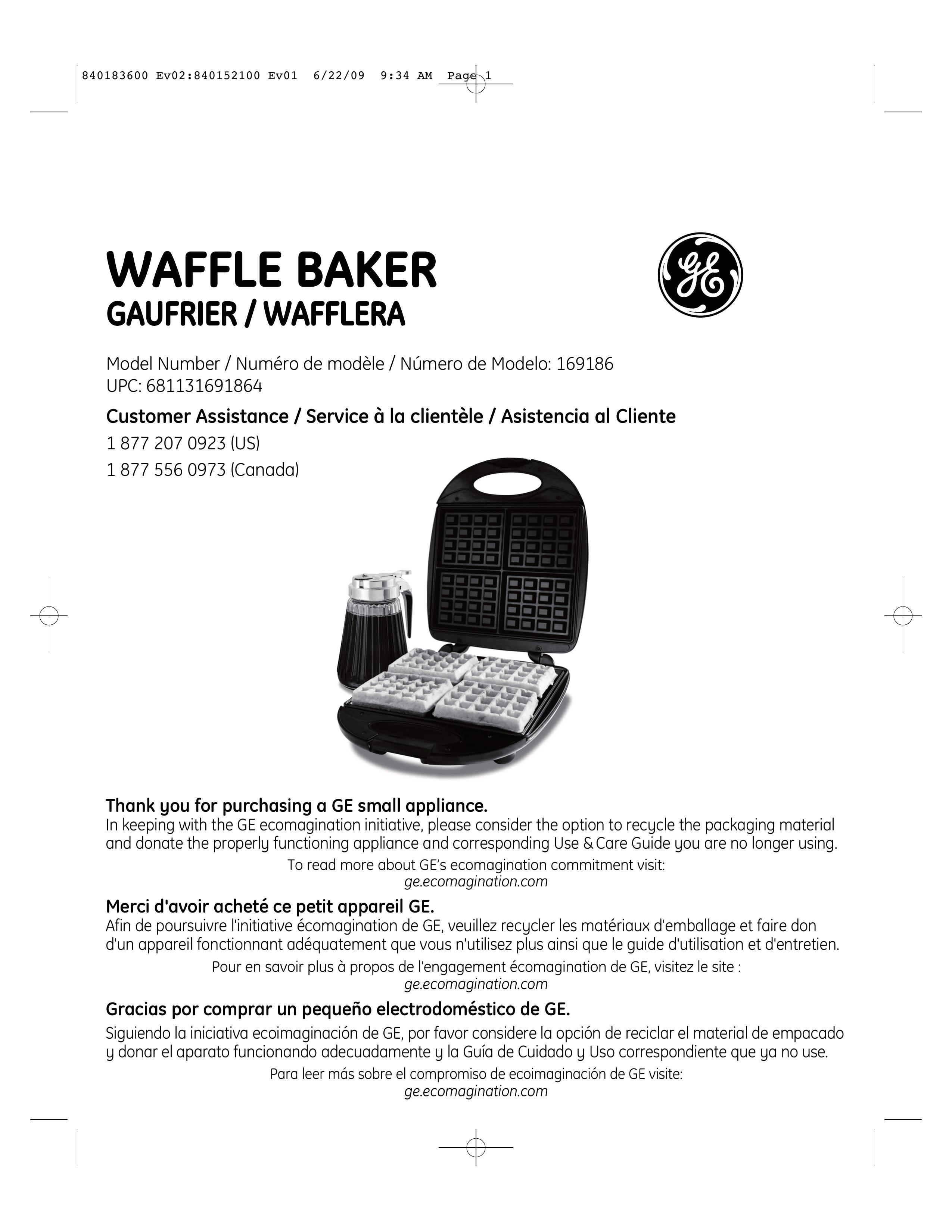 GE 681131691864 Waffle Iron User Manual