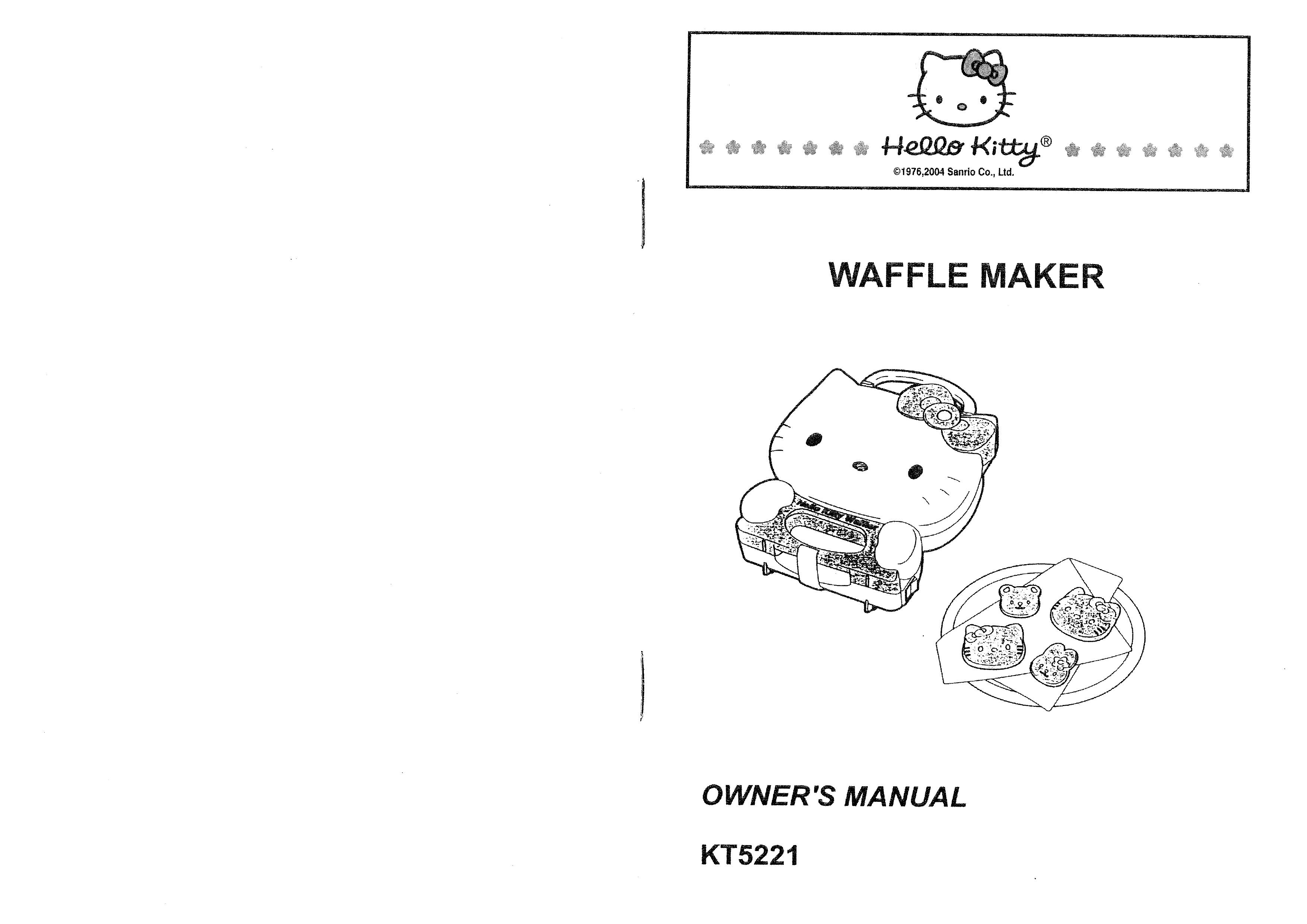 Jensen KT5221 Waffle Iron User Manual