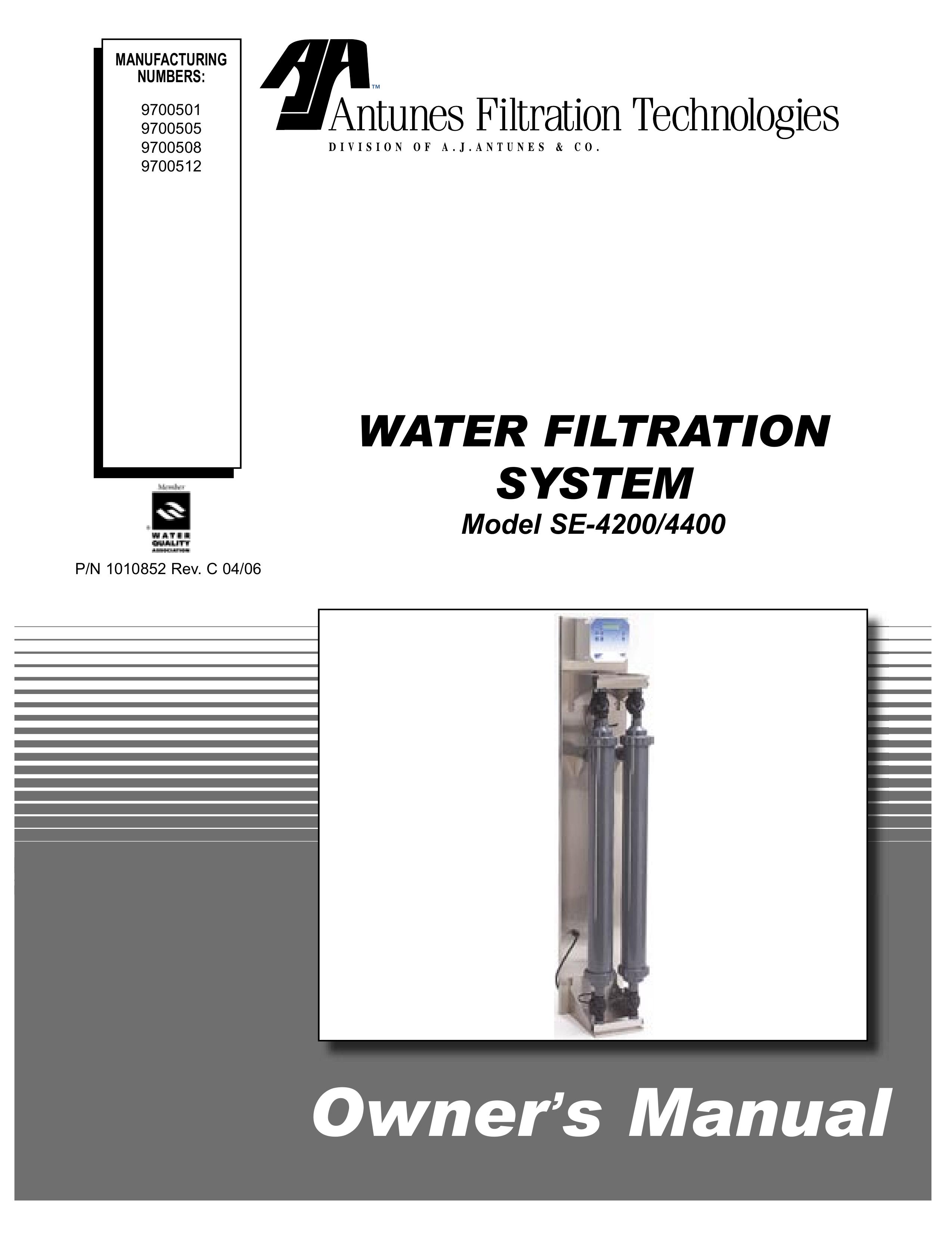 Antunes, AJ SE-4200/4400 Water Dispenser User Manual