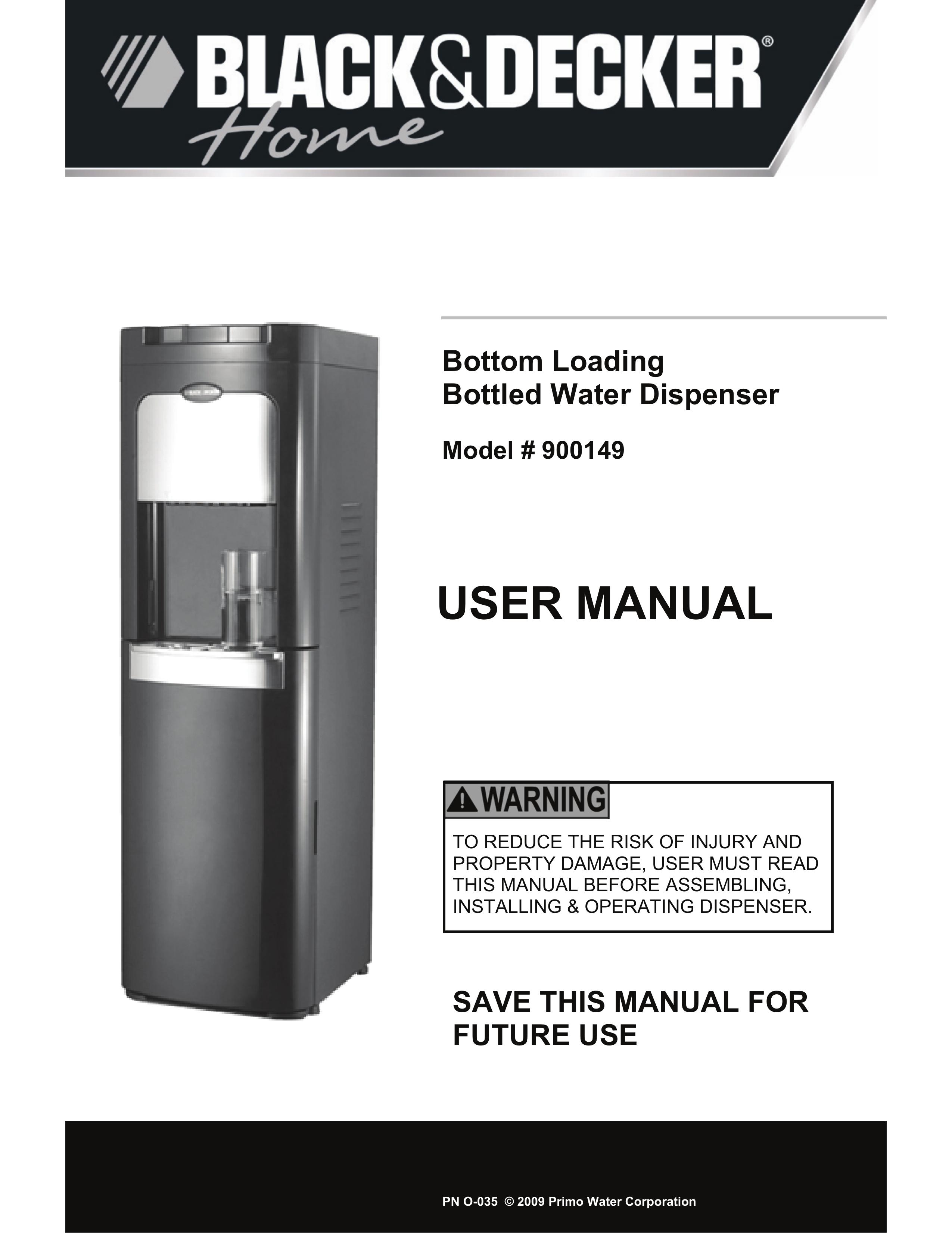 Black & Decker # 900149 Water Dispenser User Manual