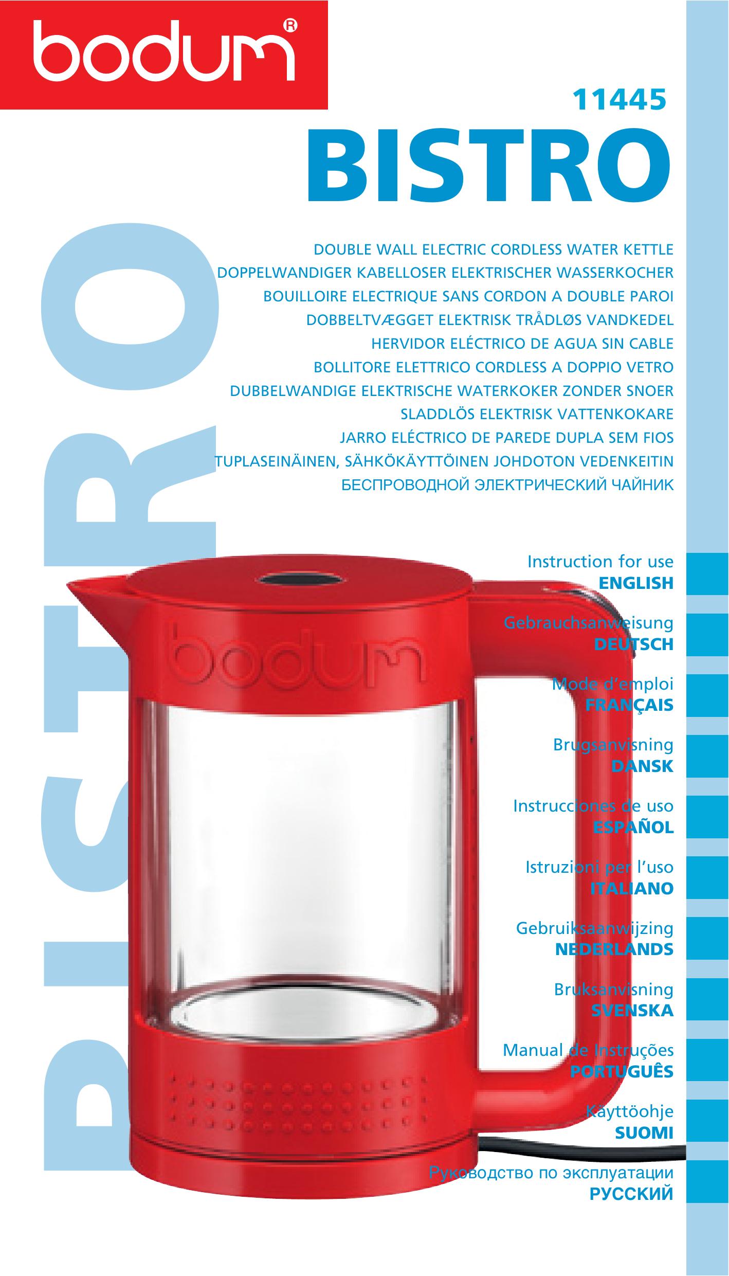Bodum 11445 Water Dispenser User Manual