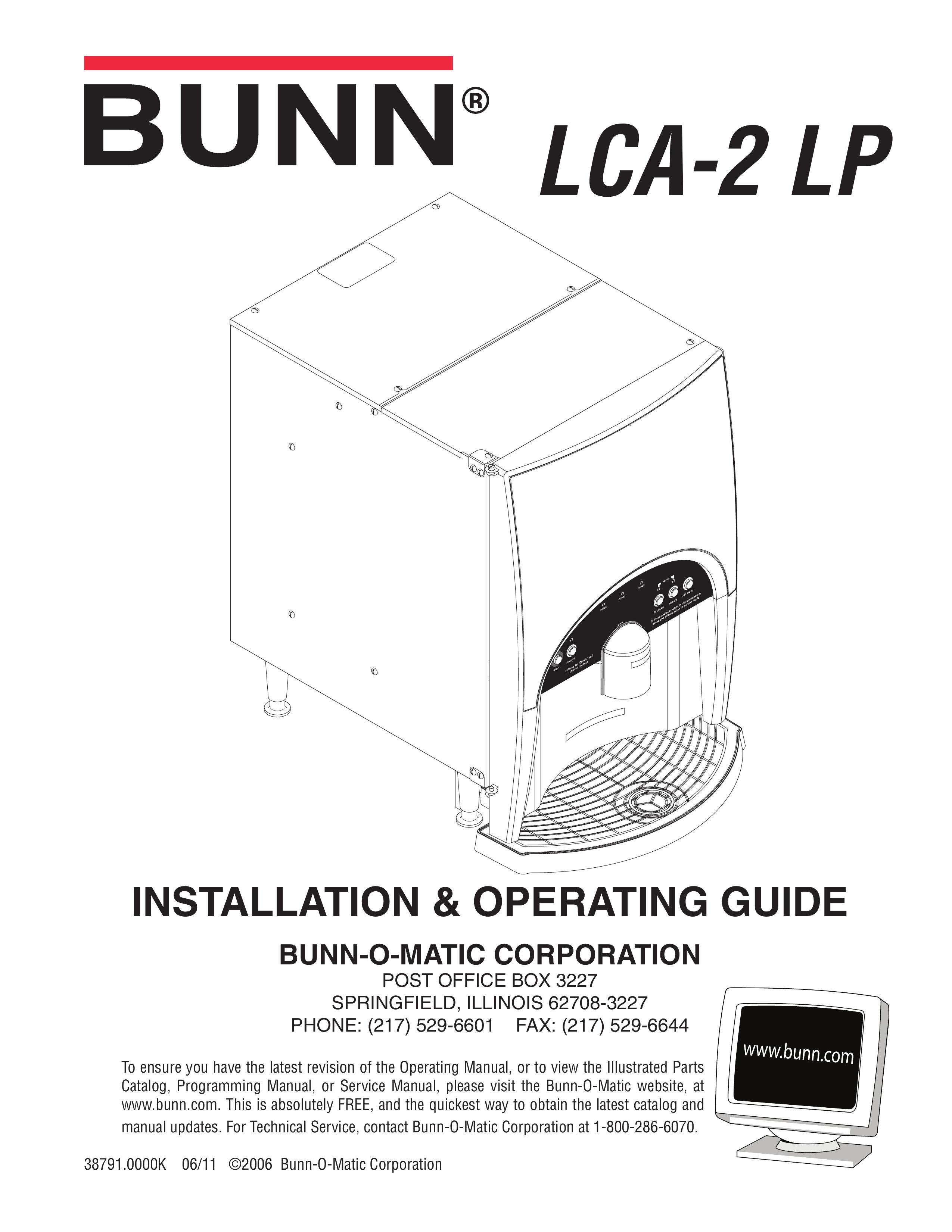 Bunn 38791.0000K Water Dispenser User Manual
