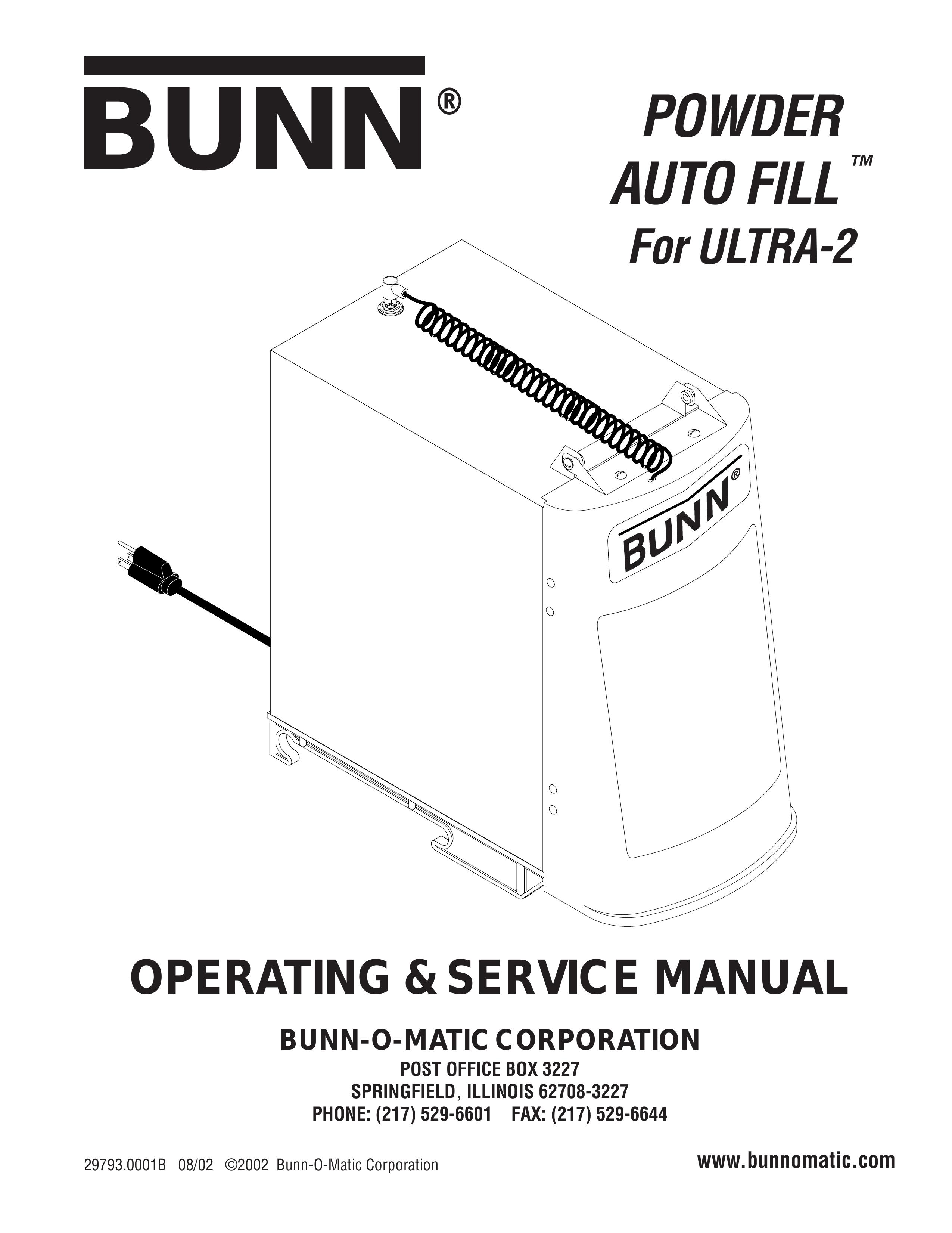 Bunn dispenser Water Dispenser User Manual