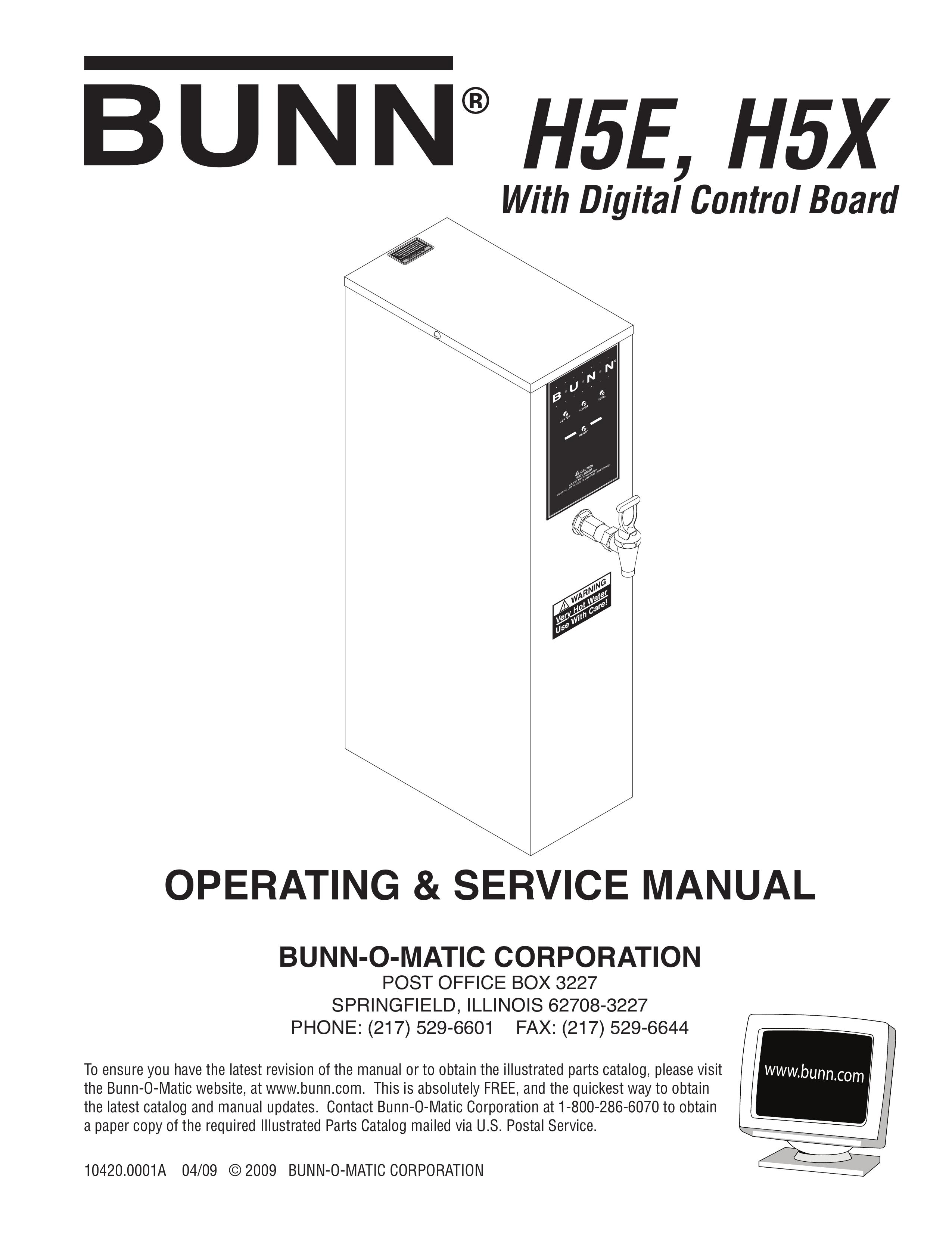 Bunn H5X Water Dispenser User Manual