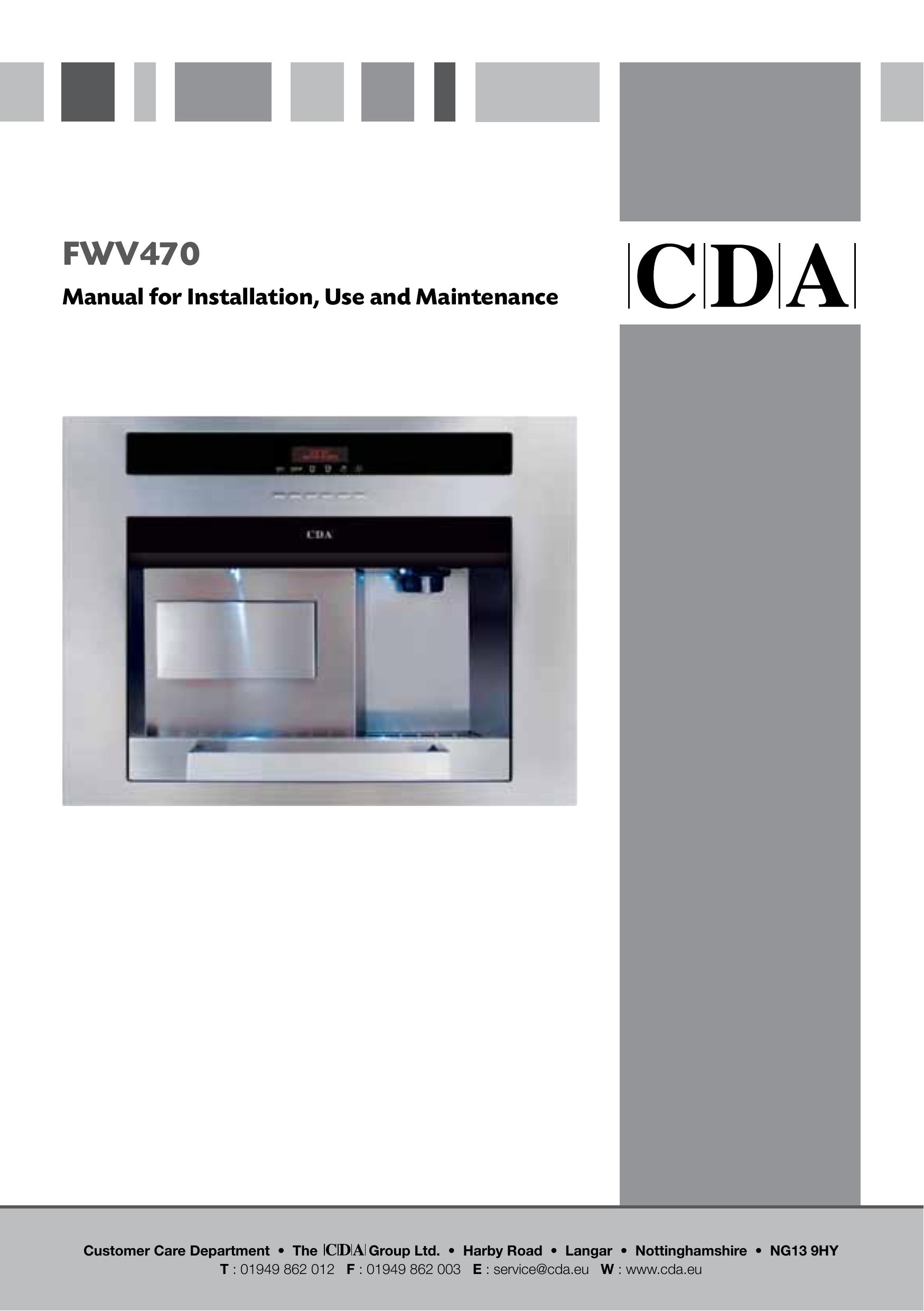 CDA FWV470 Water Dispenser User Manual