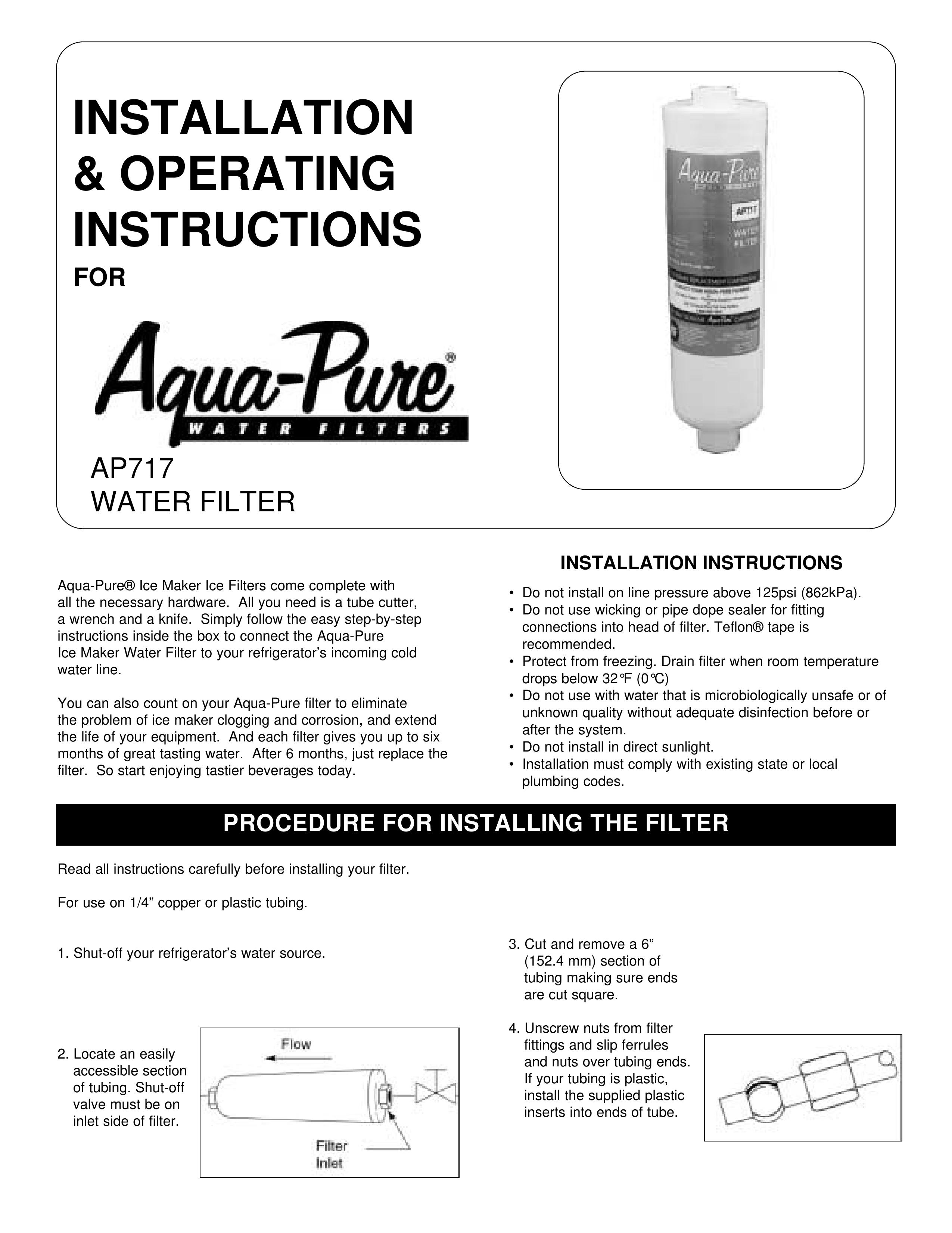 Cuno AP717 Water Dispenser User Manual