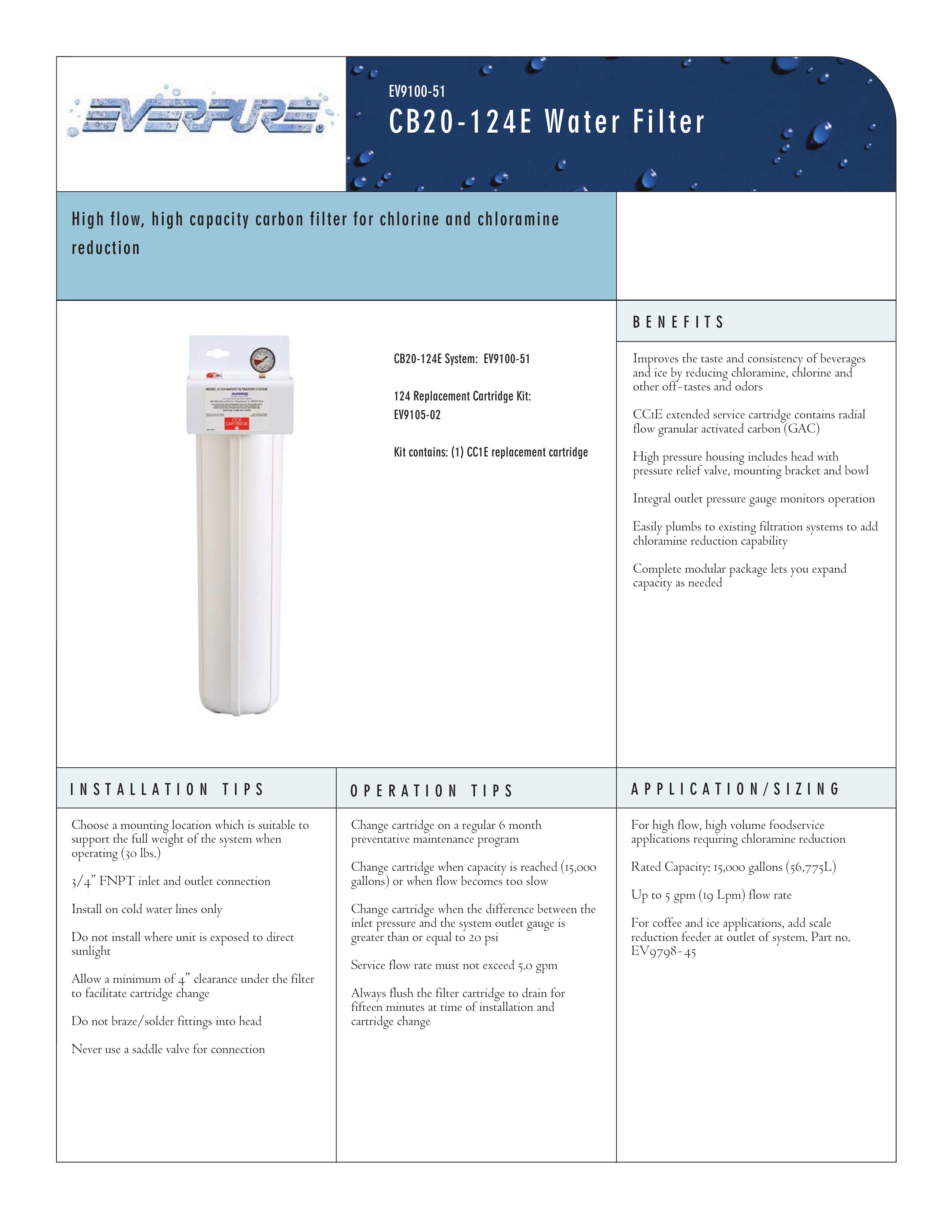 Everpure EV9100-51 Water Dispenser User Manual