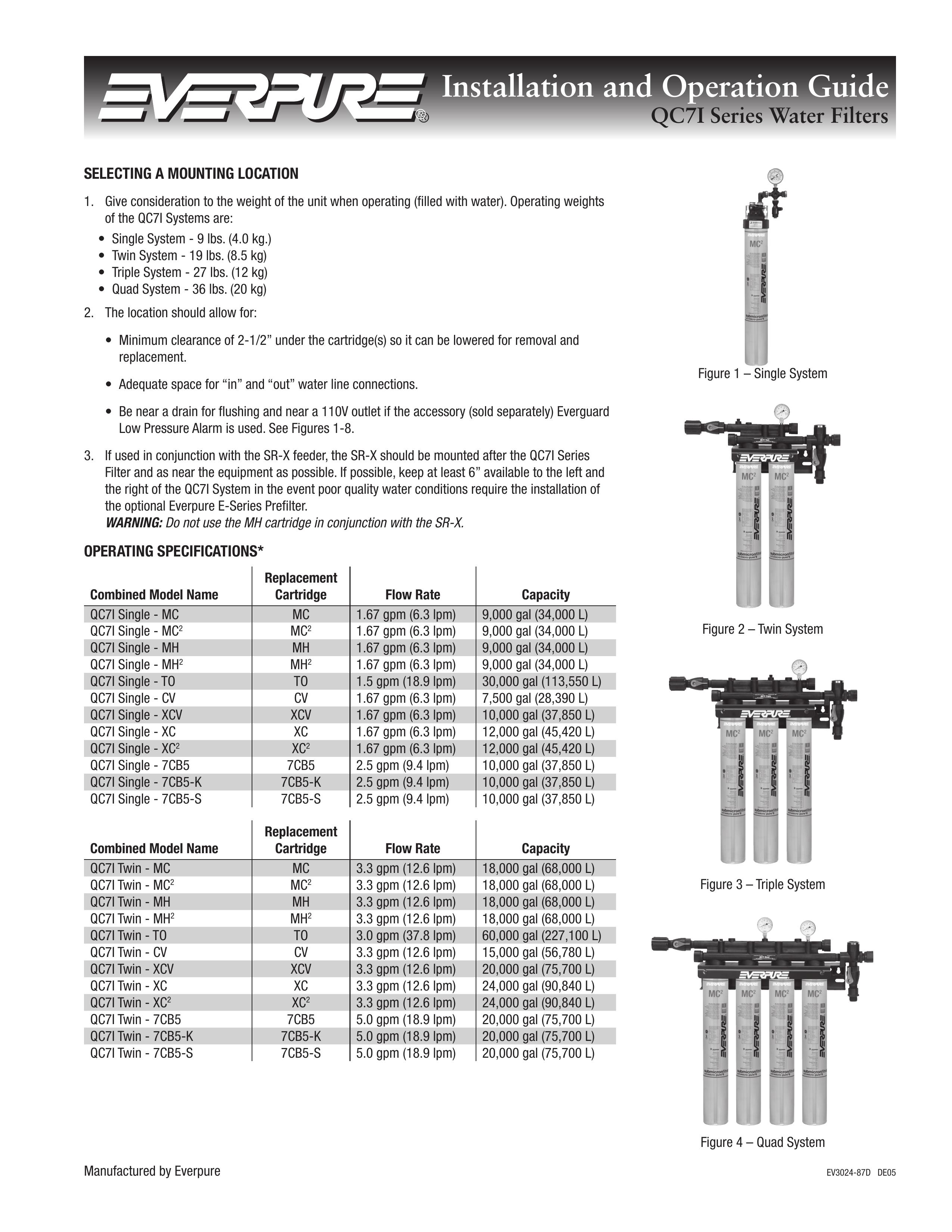 Everpure QC71 Water Dispenser User Manual