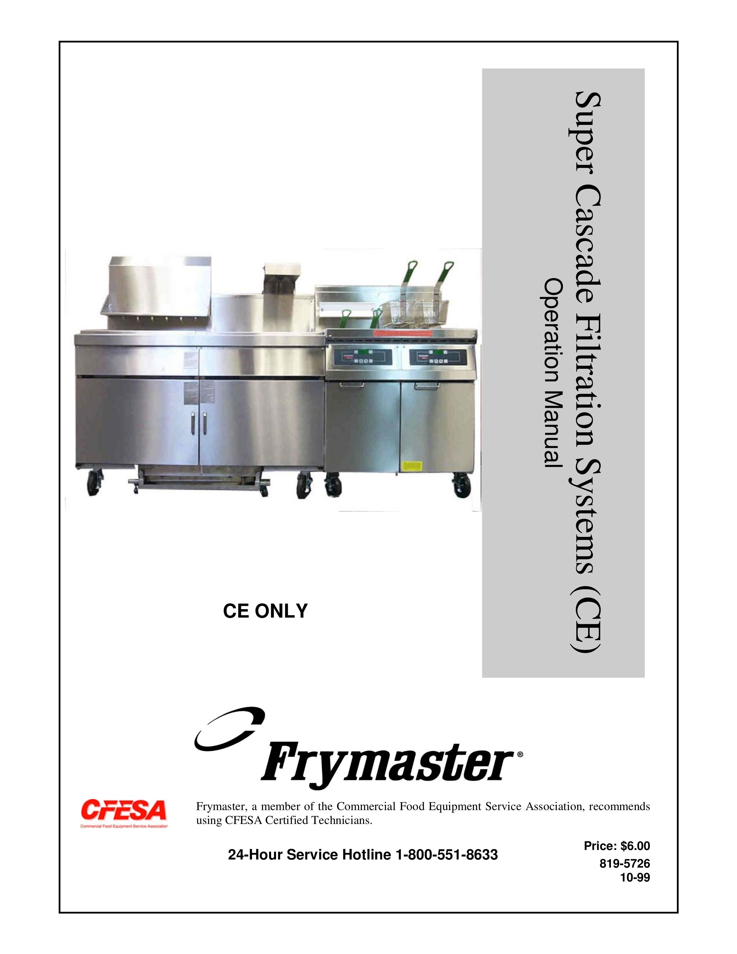 Frymaster CE Water Dispenser User Manual