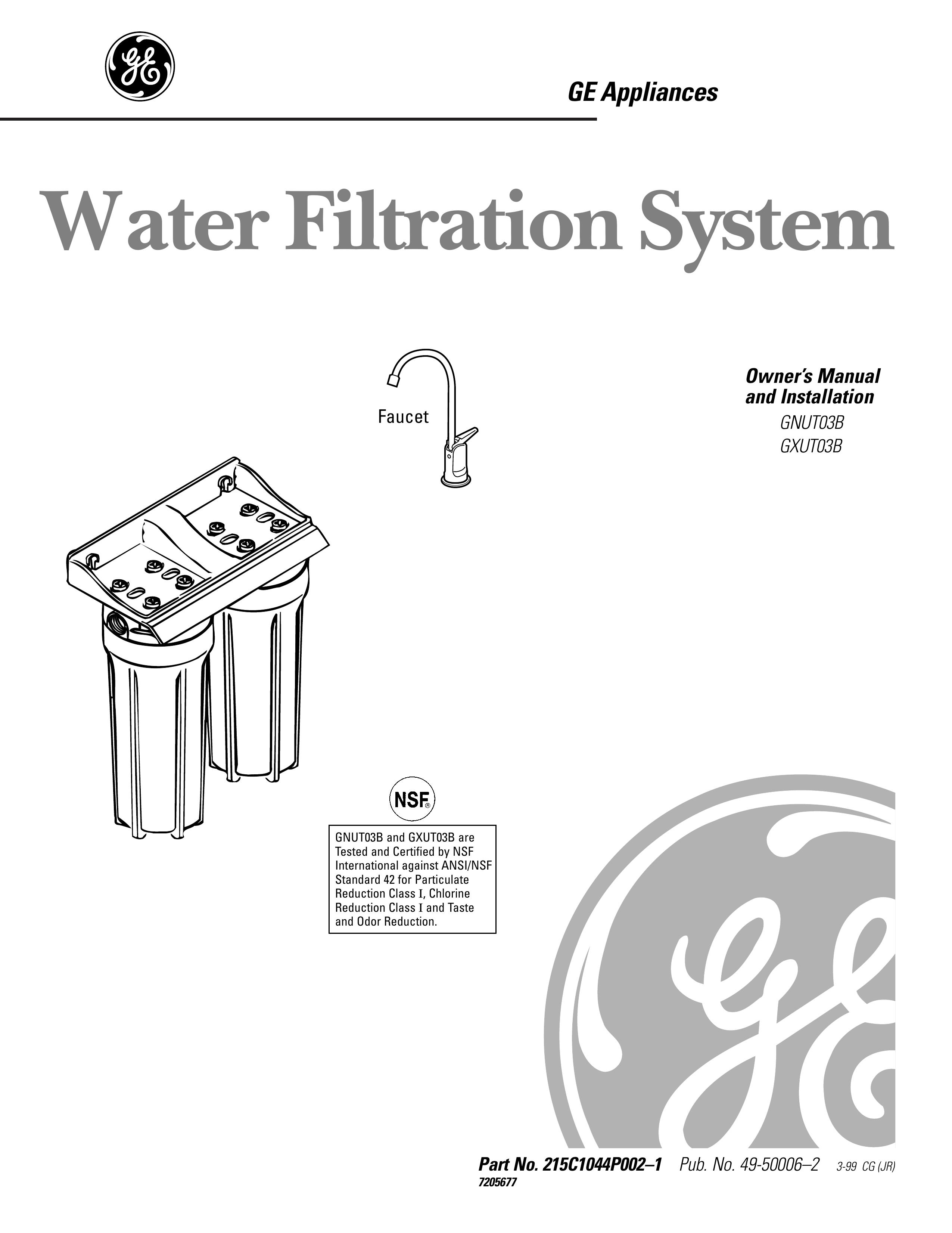 GE GNUT03B Water Dispenser User Manual