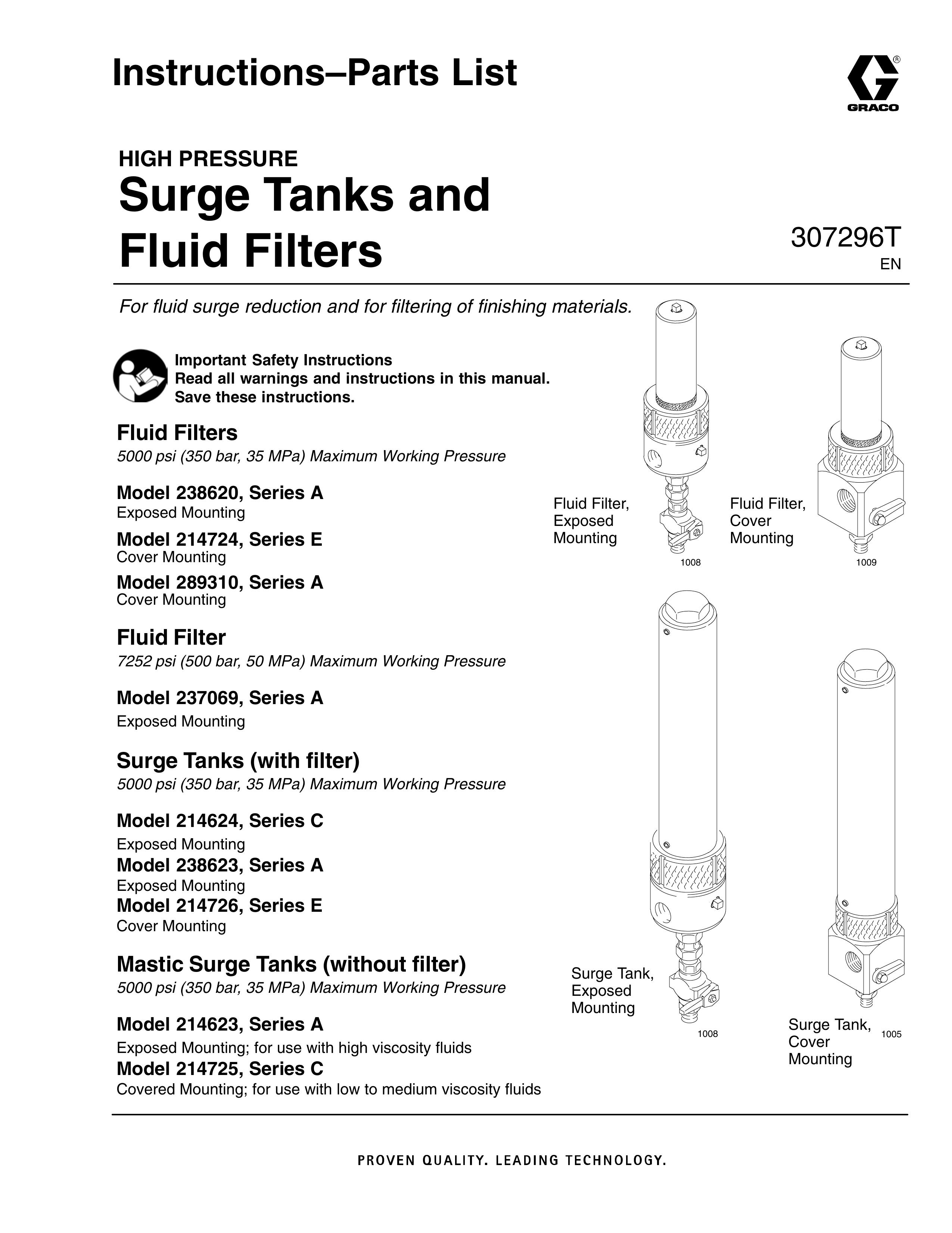 Graco Series E Water Dispenser User Manual