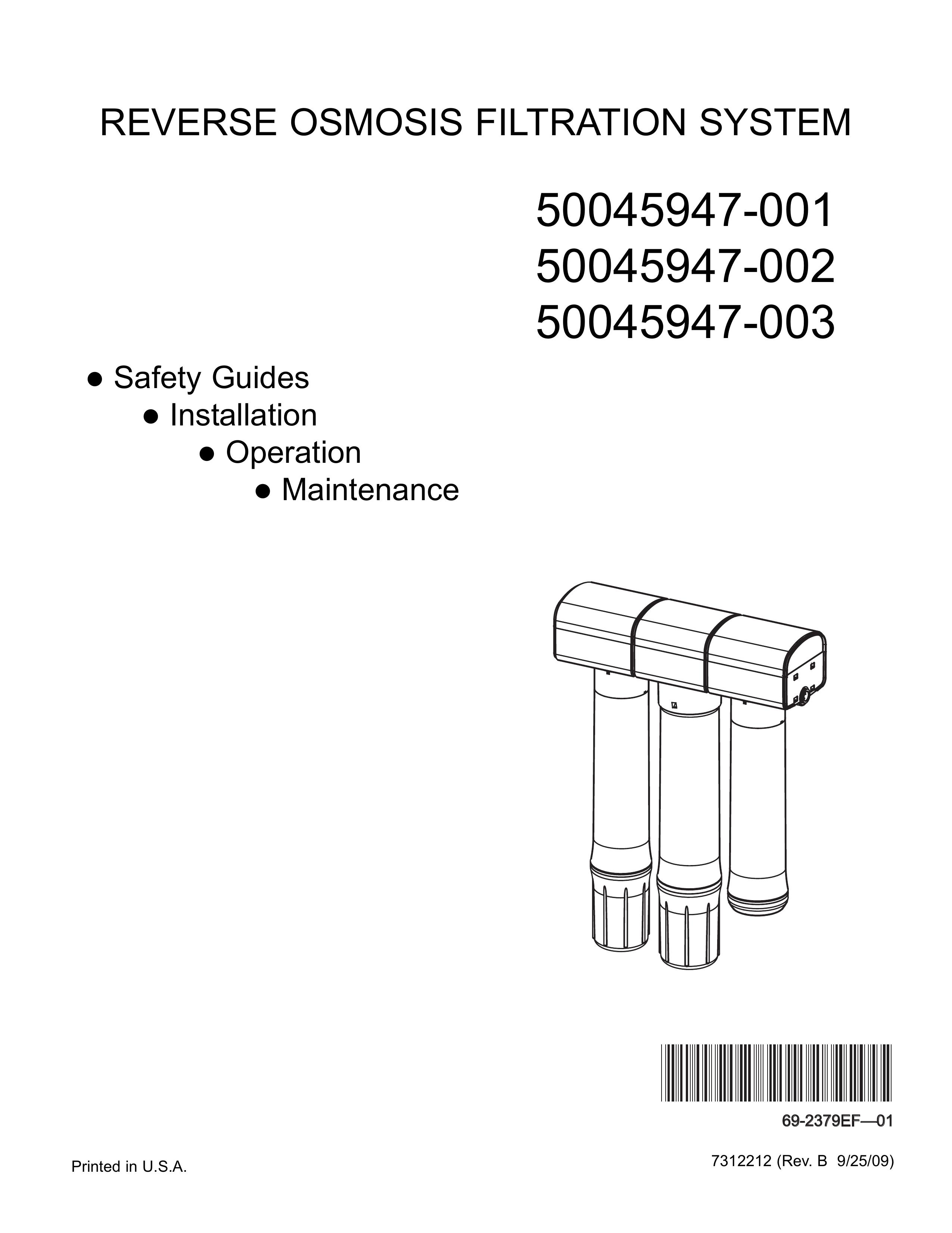Honeywell 50045947-001 Water Dispenser User Manual