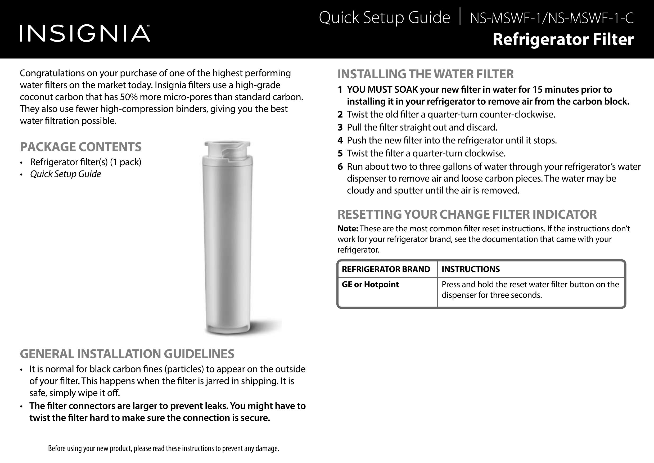 Insignia NS-MSWF-1 Water Dispenser User Manual