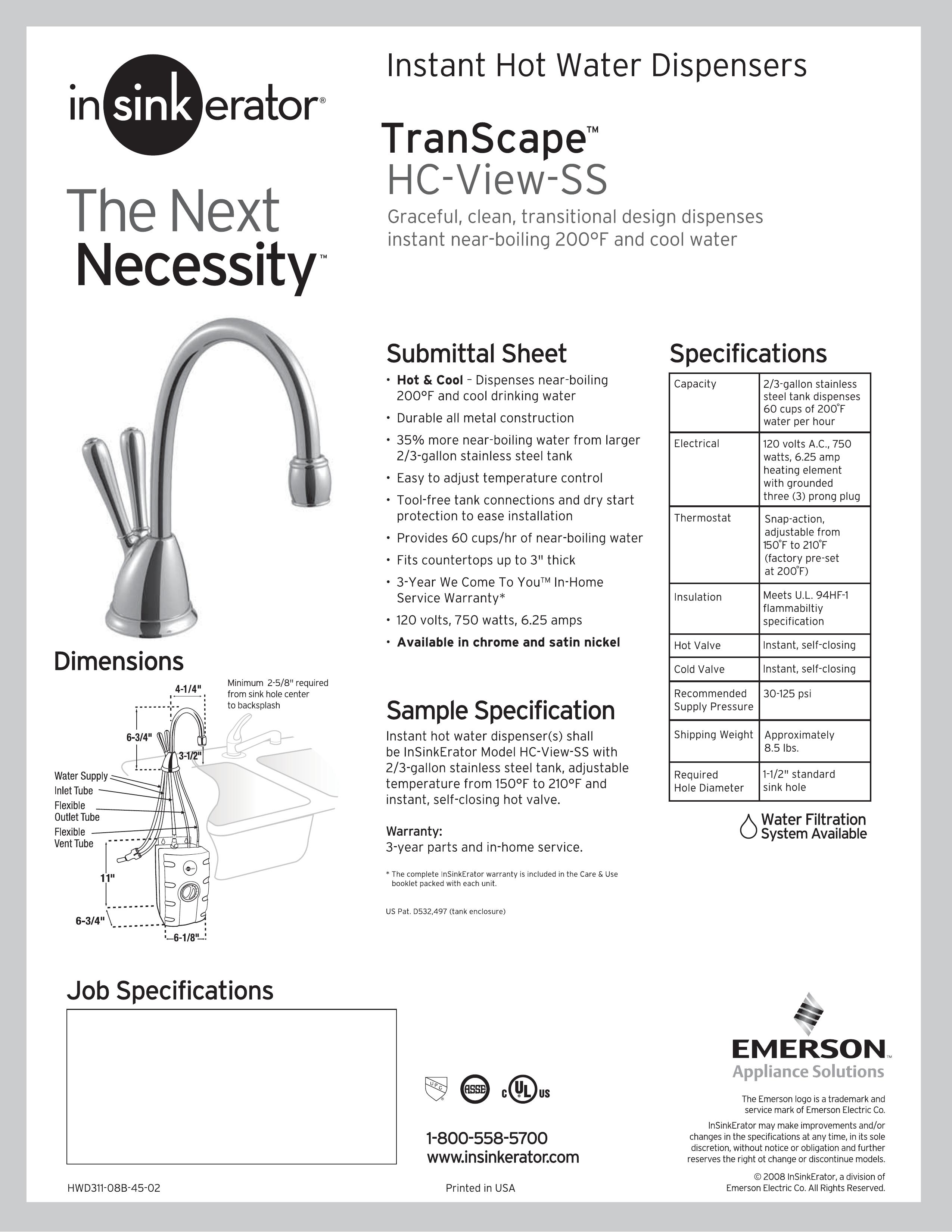 InSinkErator HC-View-SS Water Dispenser User Manual