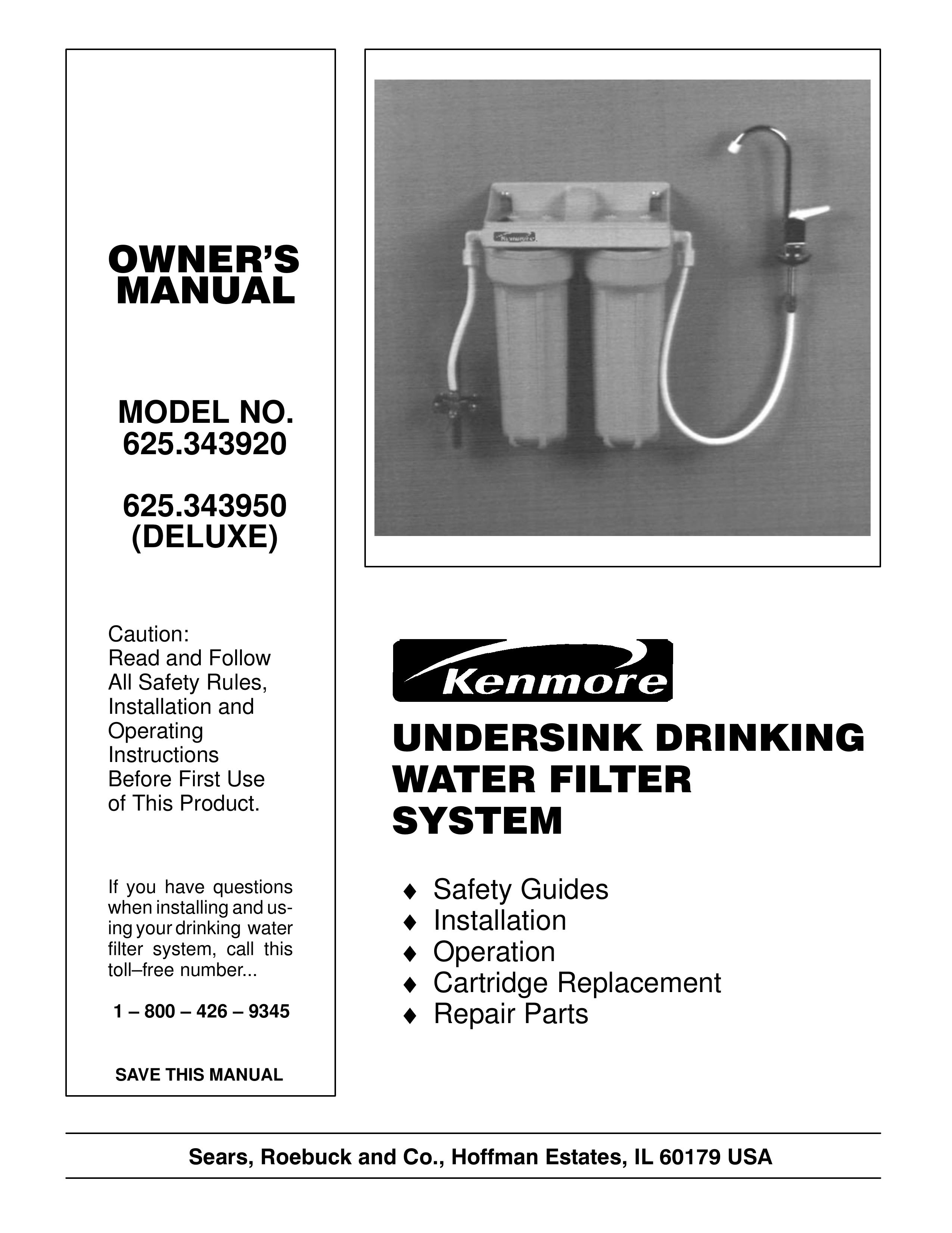 Kenmore 625.343950 Water Dispenser User Manual