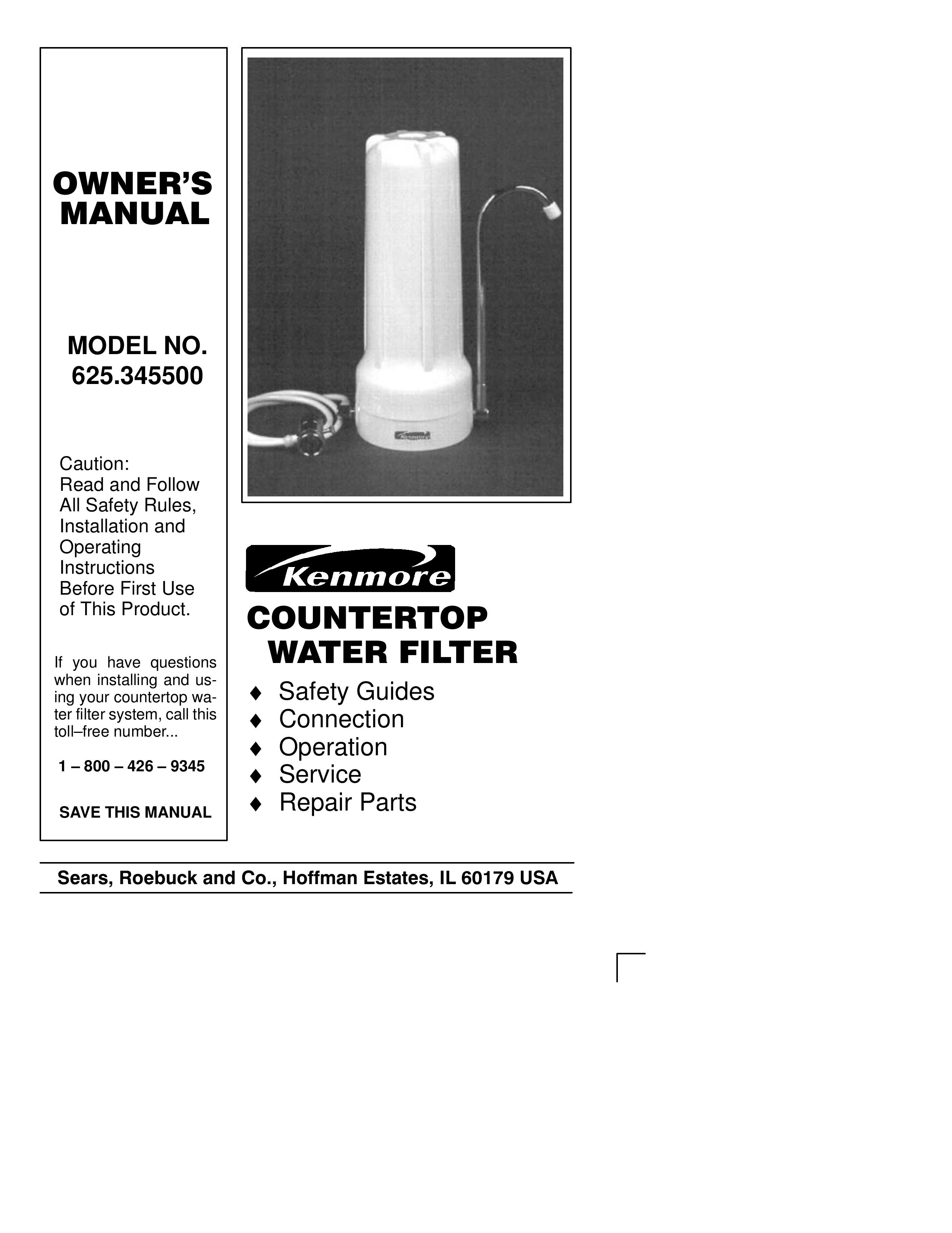 Kenmore 625.345500 Water Dispenser User Manual