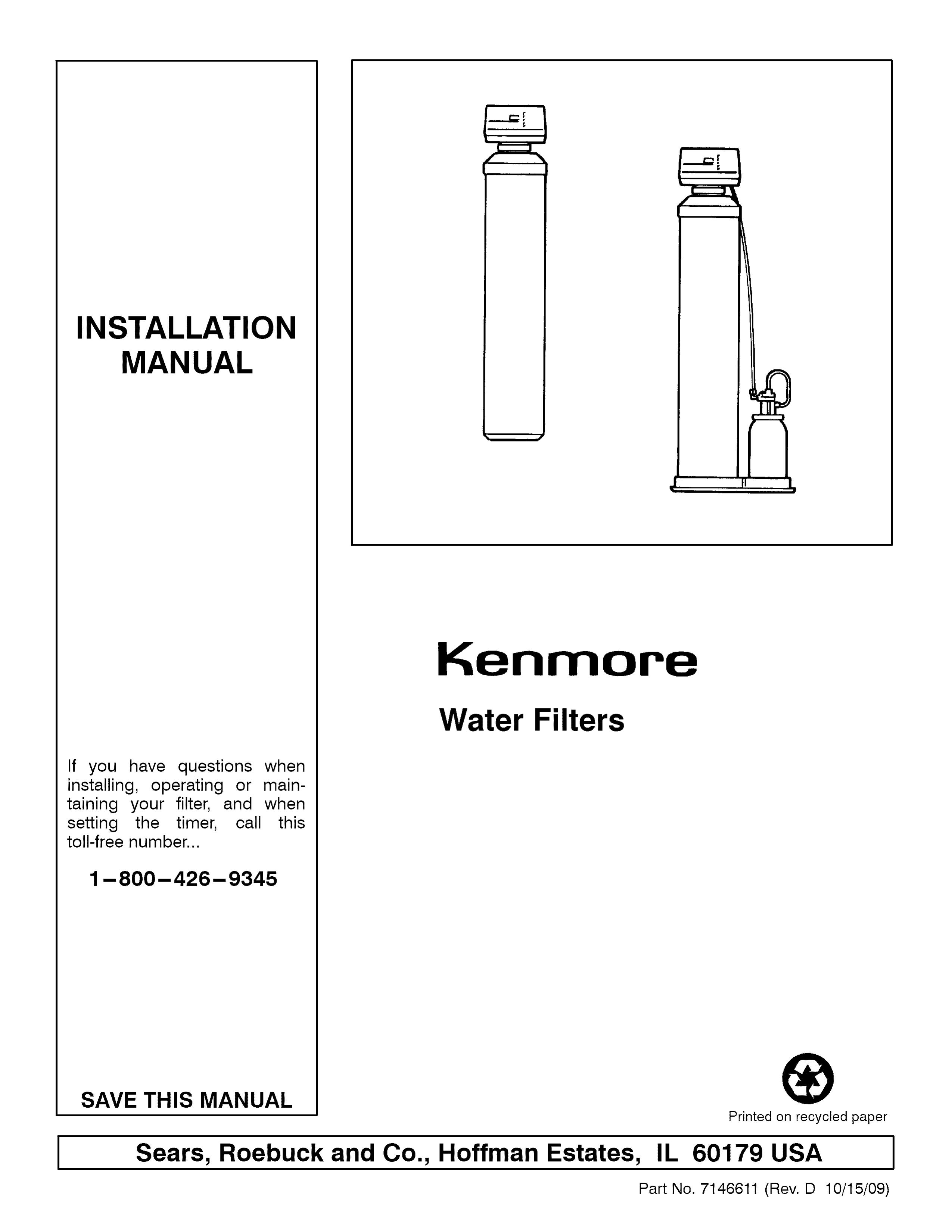Kenmore 7146611 Water Dispenser User Manual