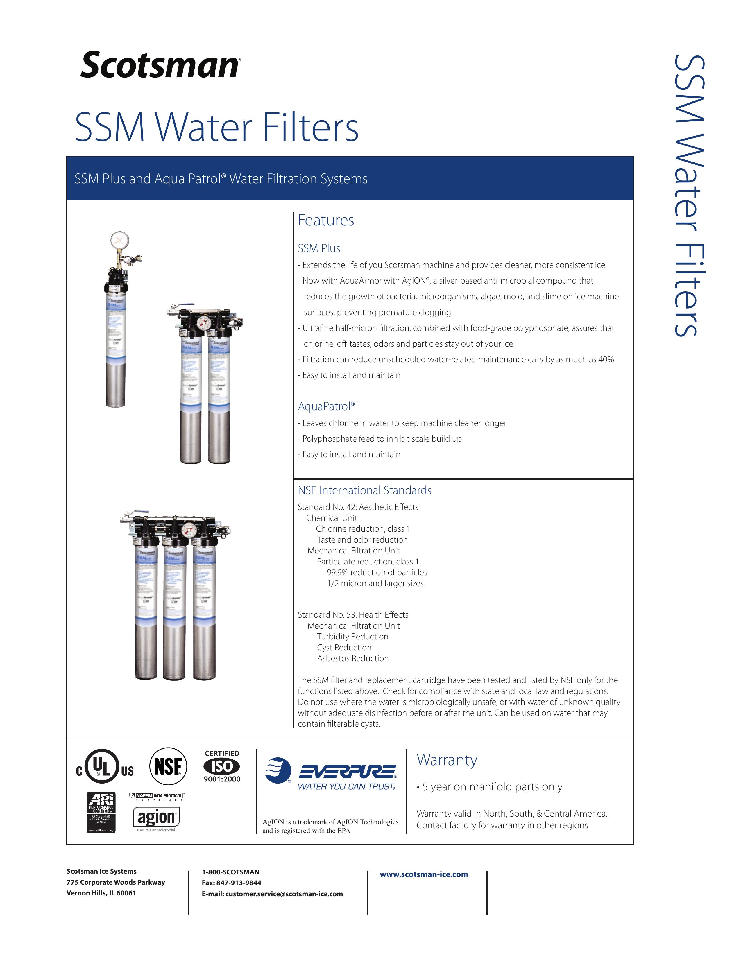 Scotsman Ice SSM Plus Water Dispenser User Manual