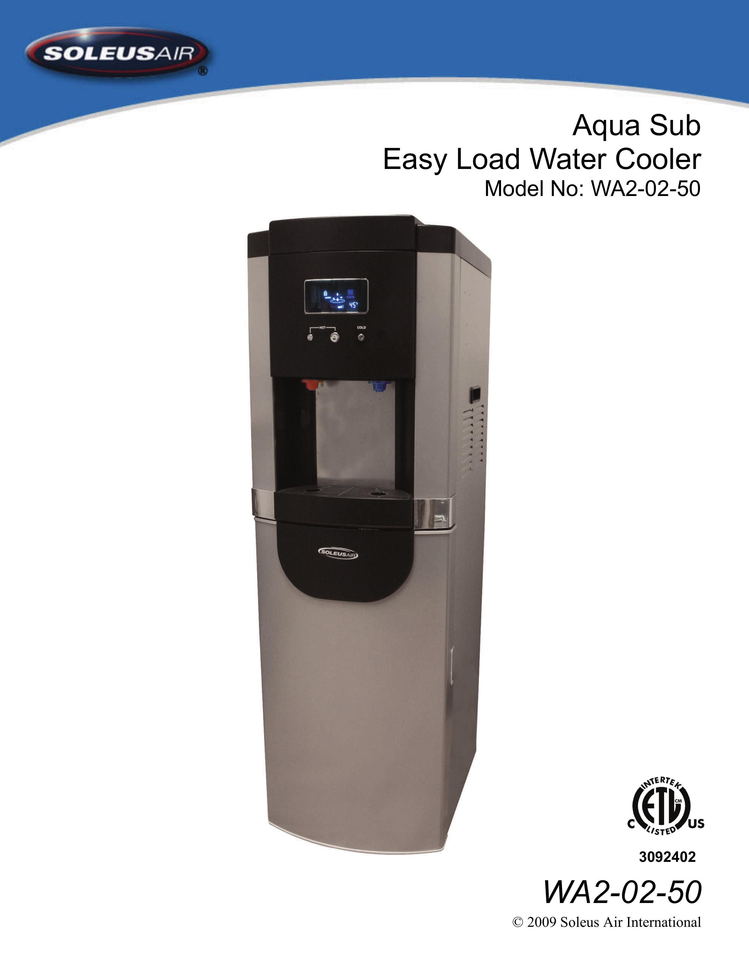Soleus Air WA2-02-50 Water Dispenser User Manual