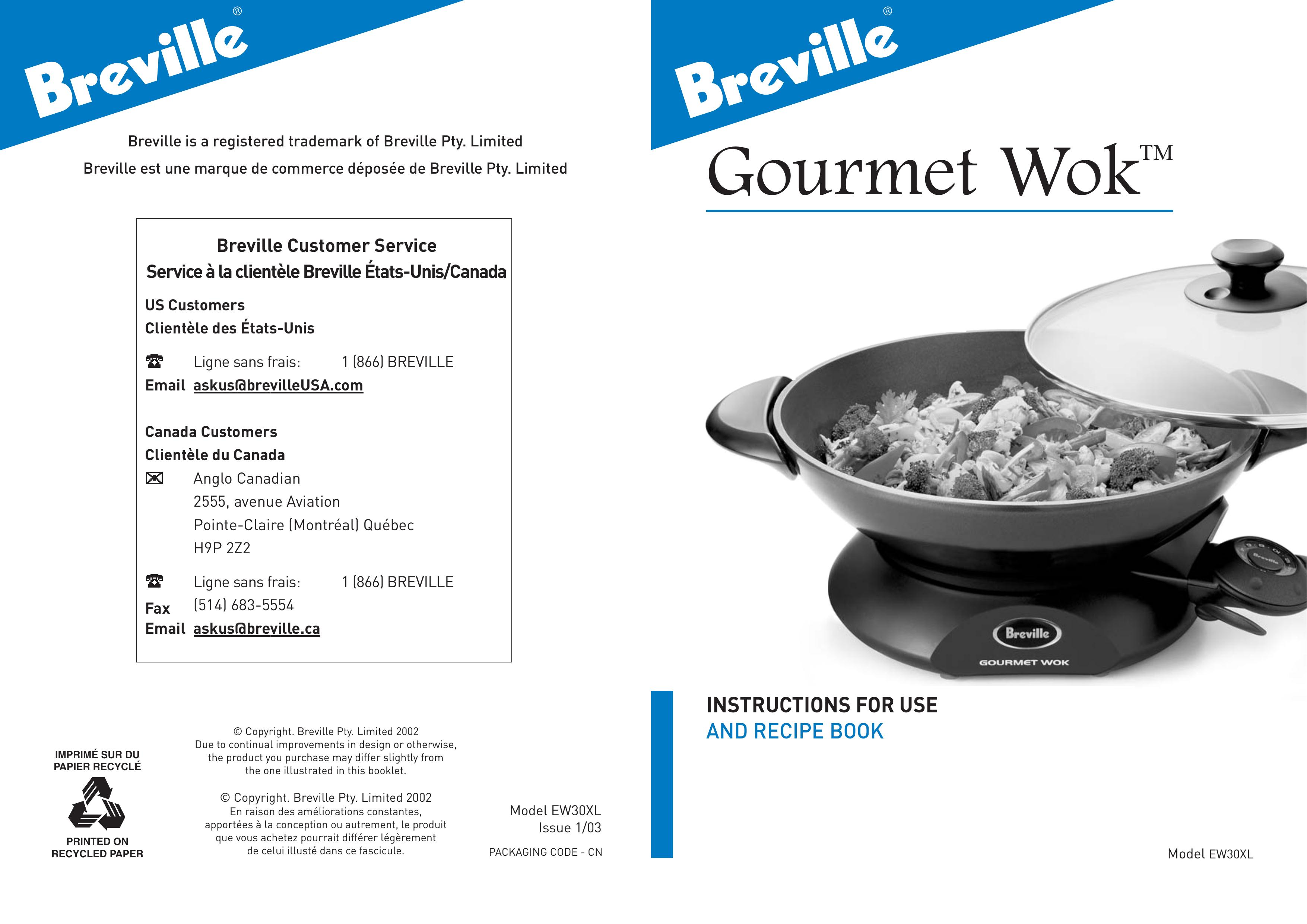 Breville EW30XL Wok User Manual