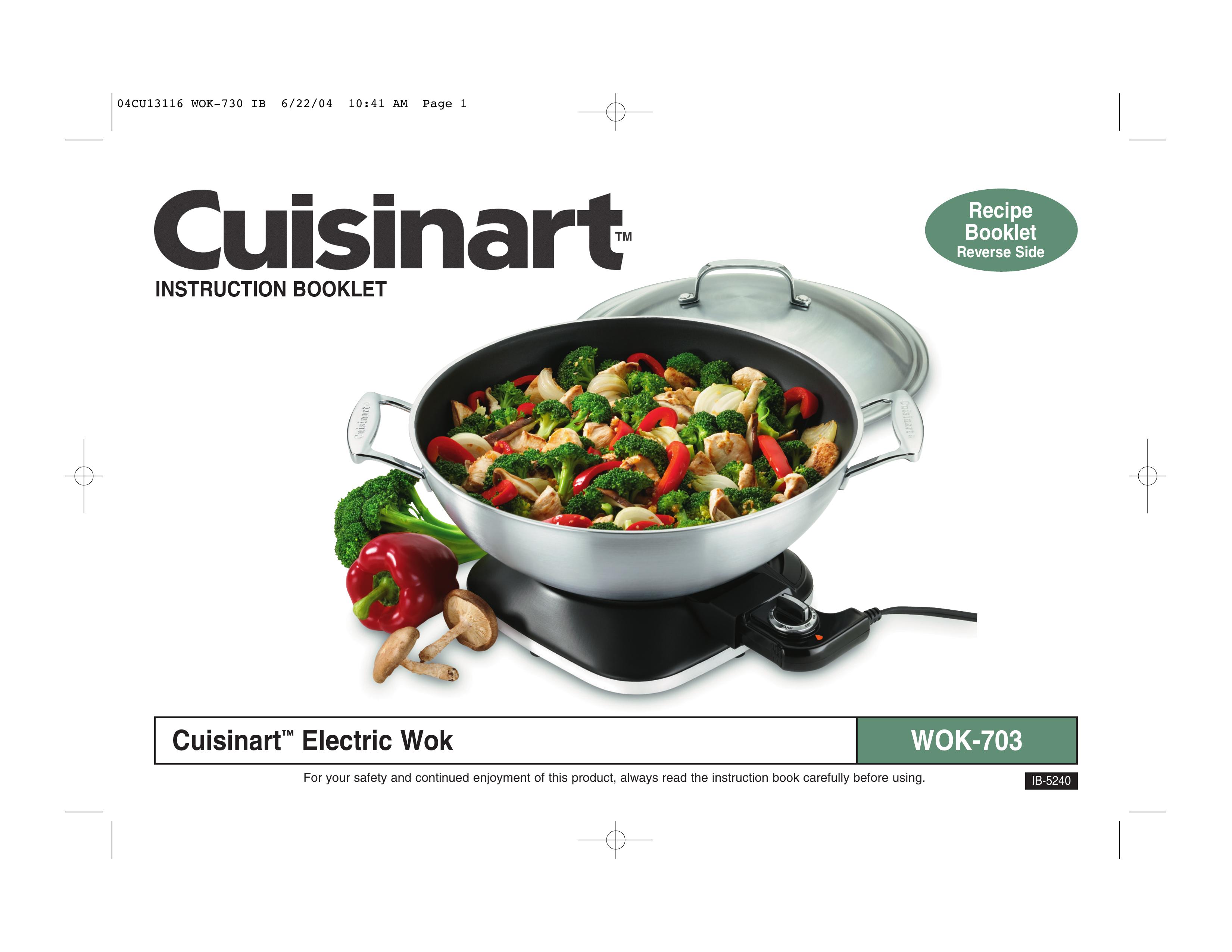 Cuisinart Cuisinart Electric Wok Wok User Manual