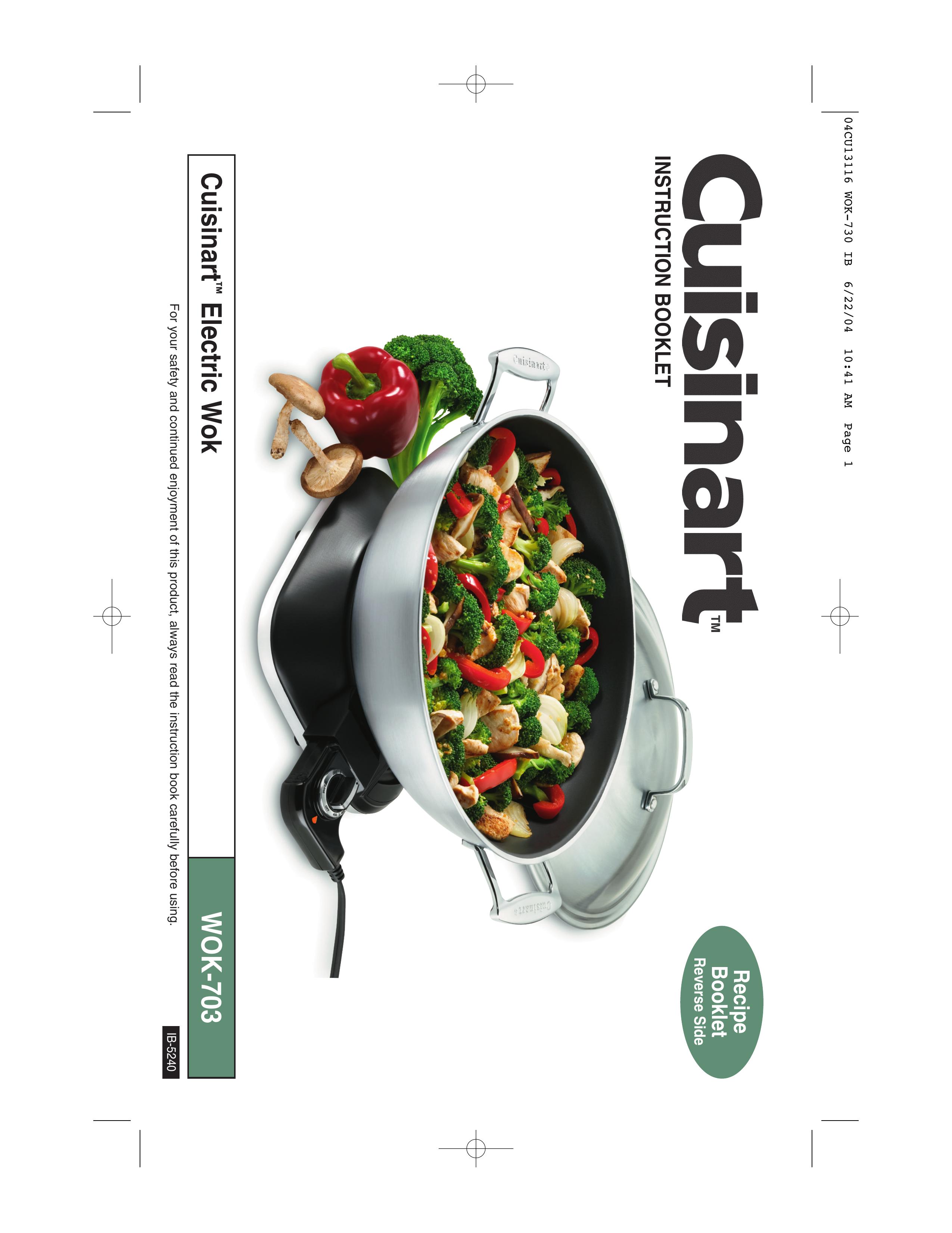 Cuisinart WOK-730 Wok User Manual