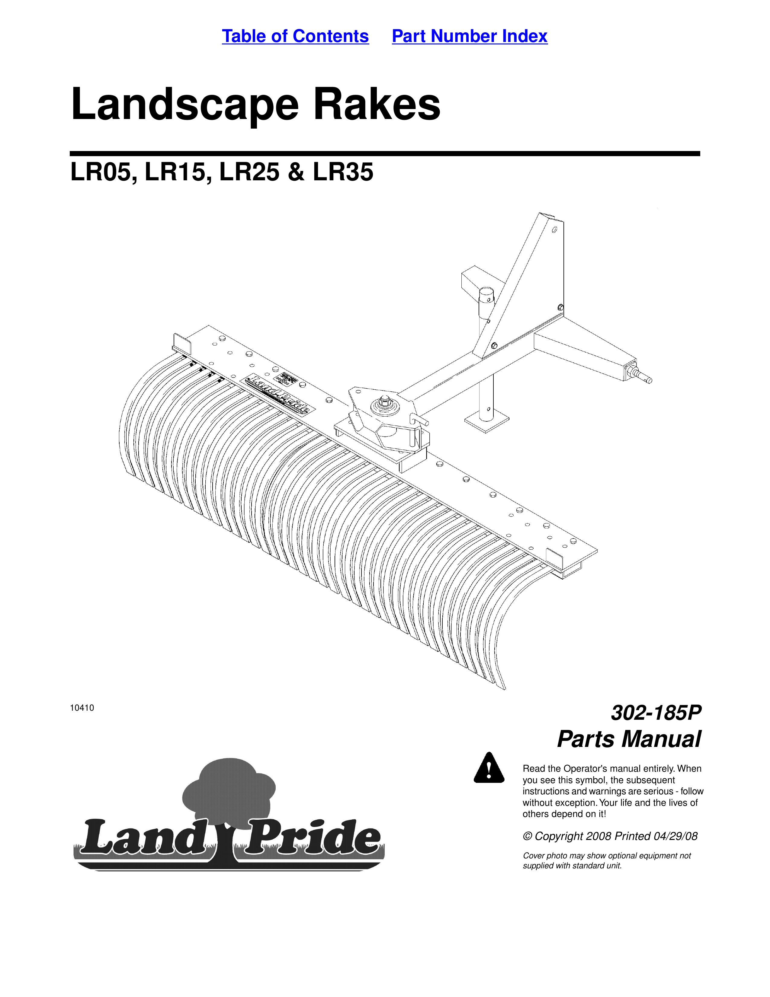 Land Pride LR05 Wok User Manual