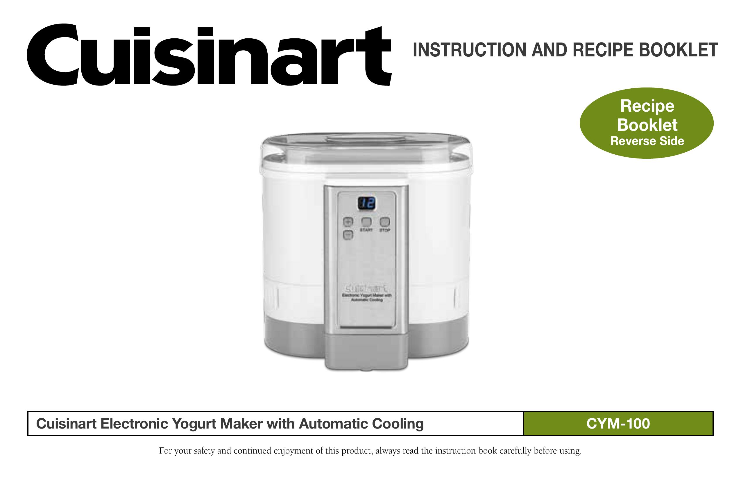 Cuisinart Cuisinart Electronic Yogurt Maker with Automatic Cooling Yogurt Maker User Manual