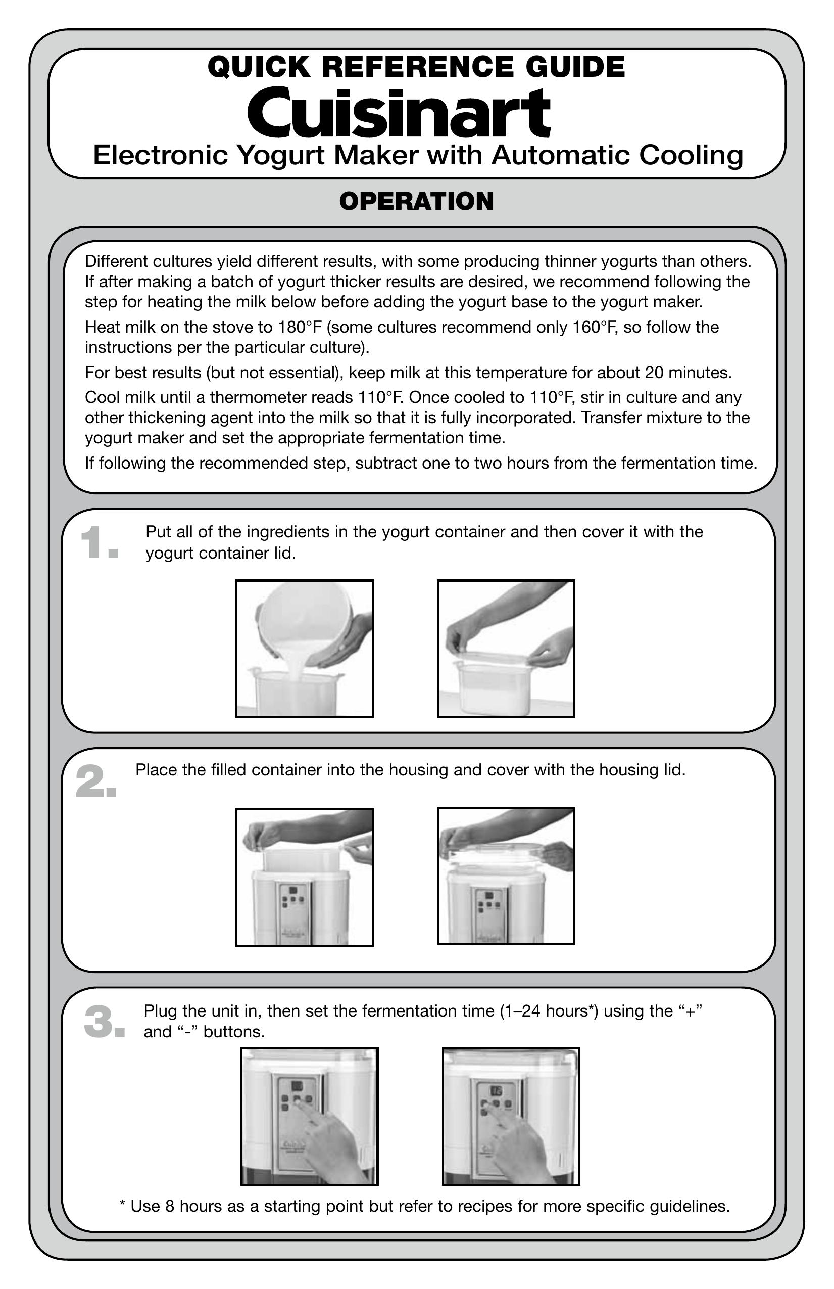 Cuisinart PG-30243A Yogurt Maker User Manual