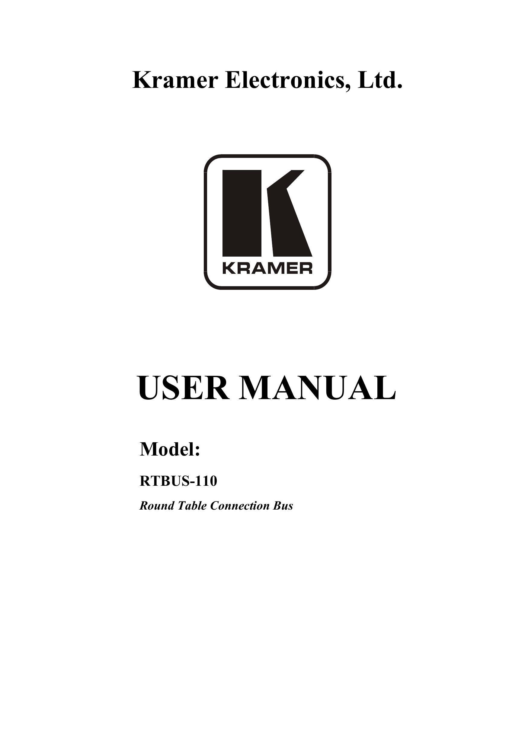 Kramer Electronics RTBUS-110 Yogurt Maker User Manual