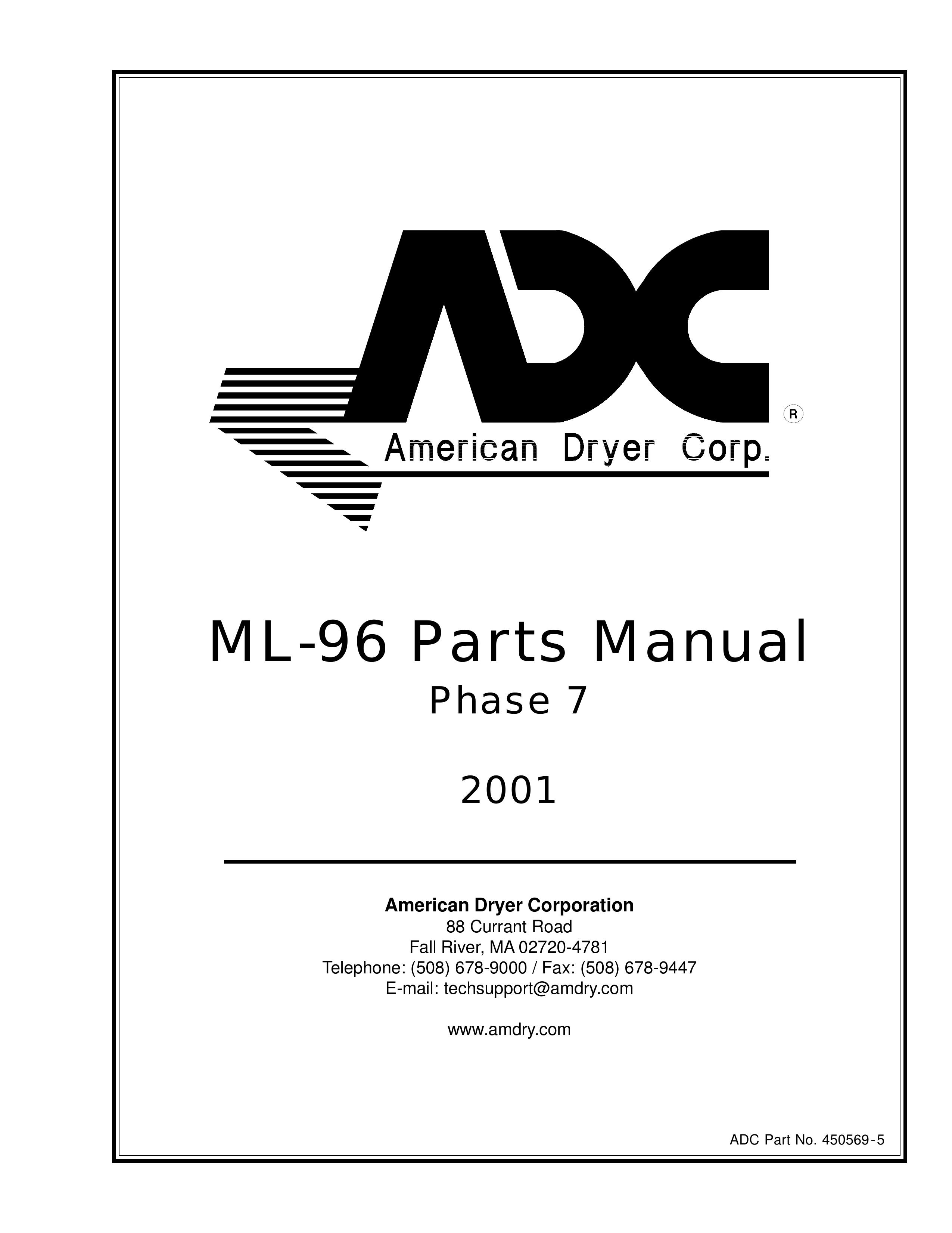 ADC ML-96 Clothes Dryer User Manual