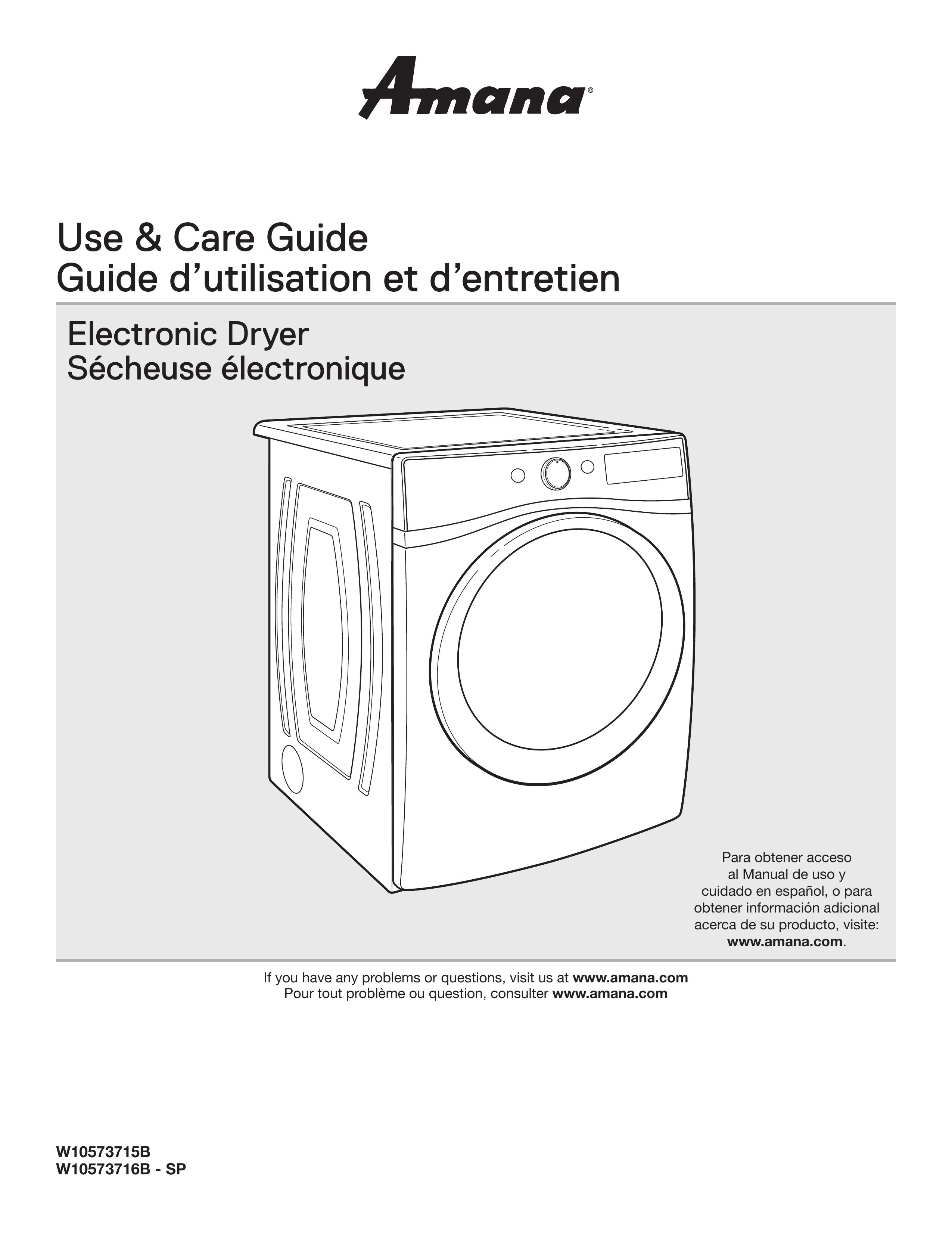 Amana electronic dryer Clothes Dryer User Manual