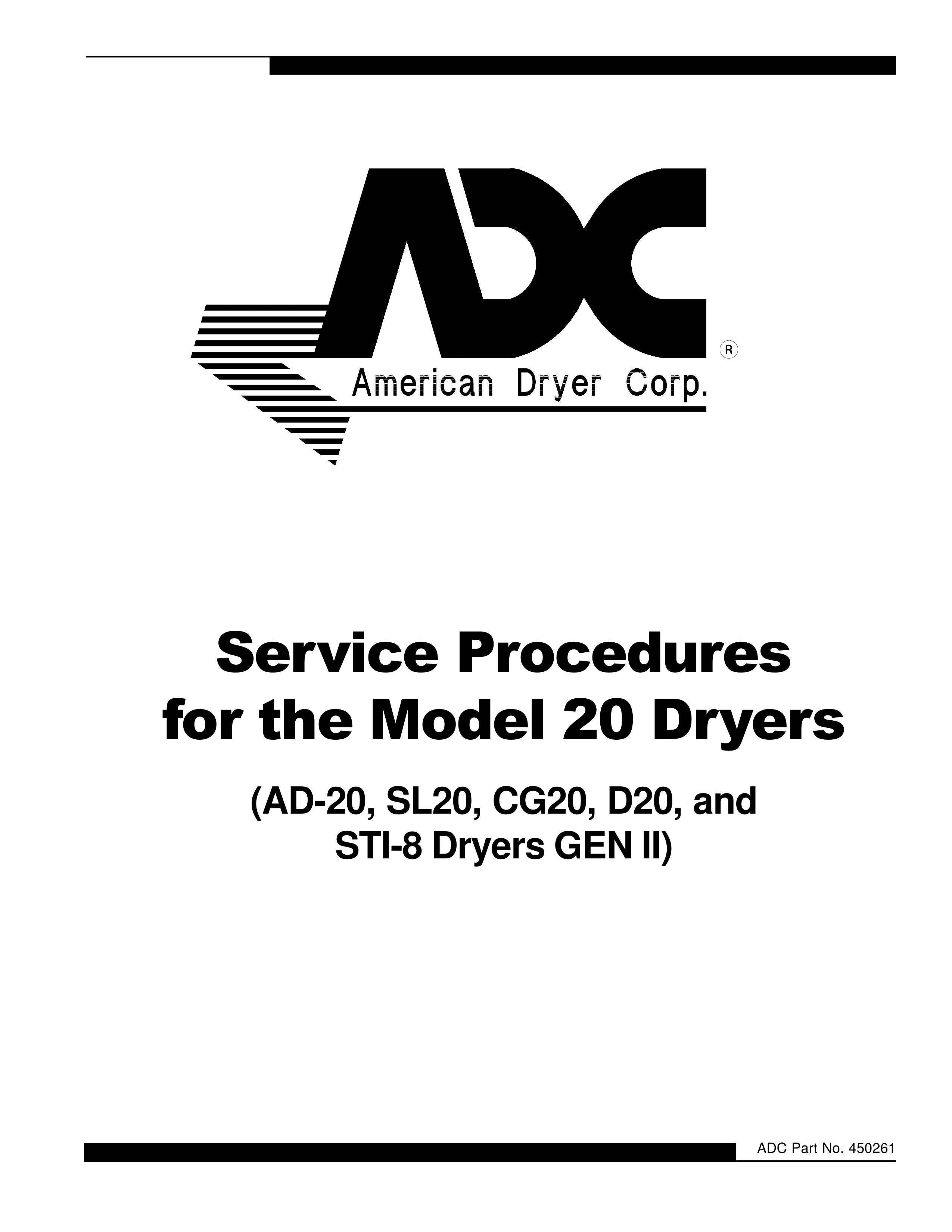 American Dryer Corp. AD-20 Clothes Dryer User Manual