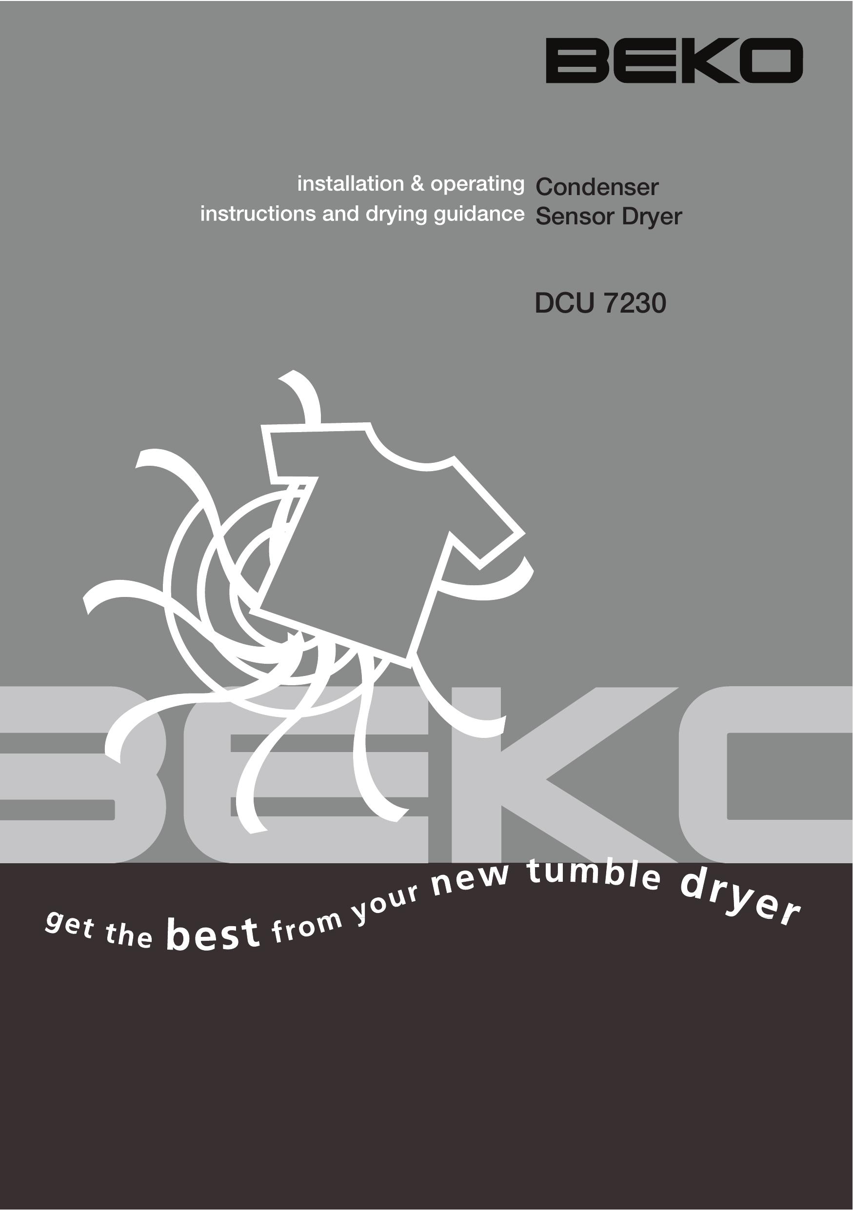 Beko DCU 7230 Clothes Dryer User Manual