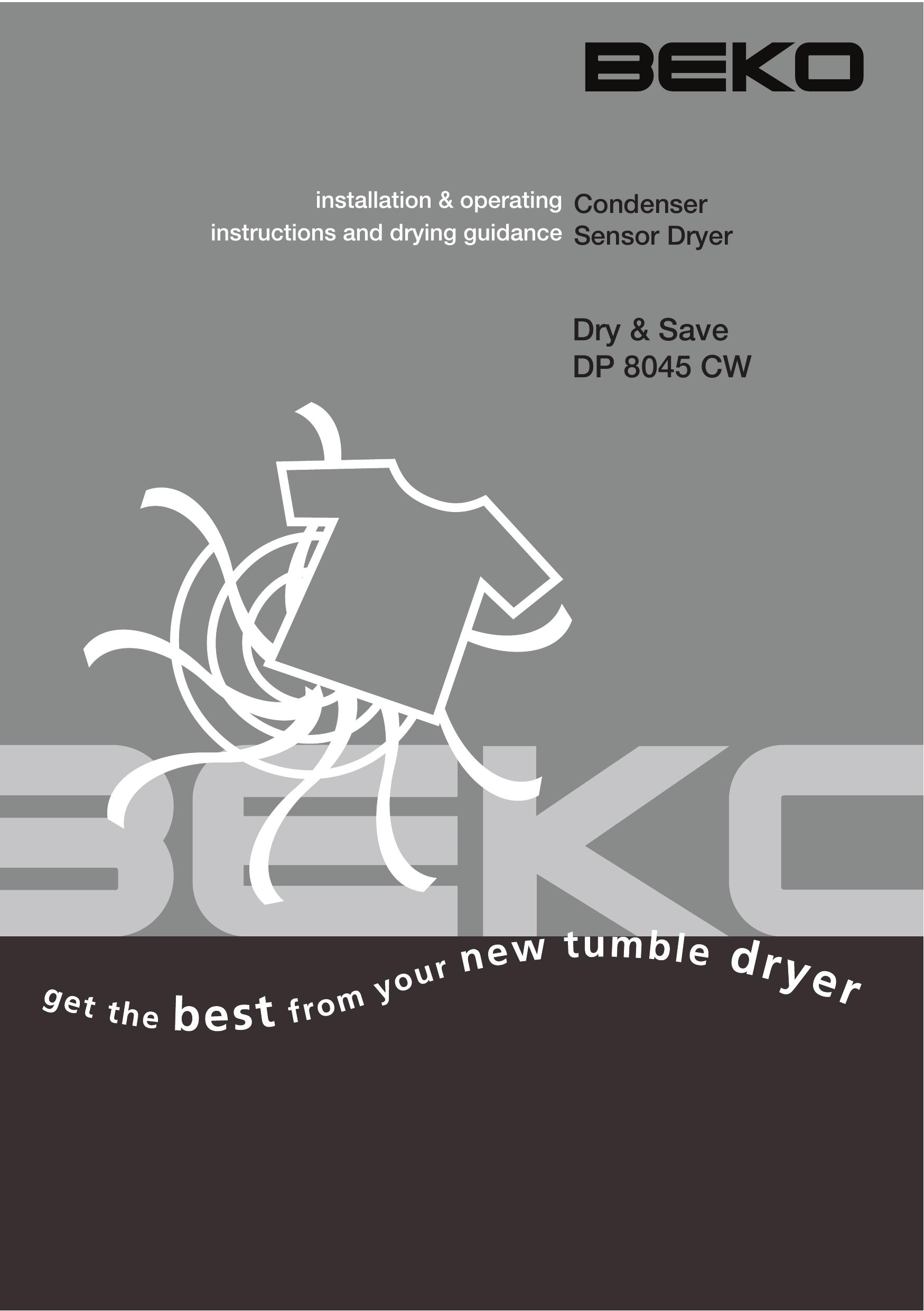 Beko DP 8045 CW Clothes Dryer User Manual
