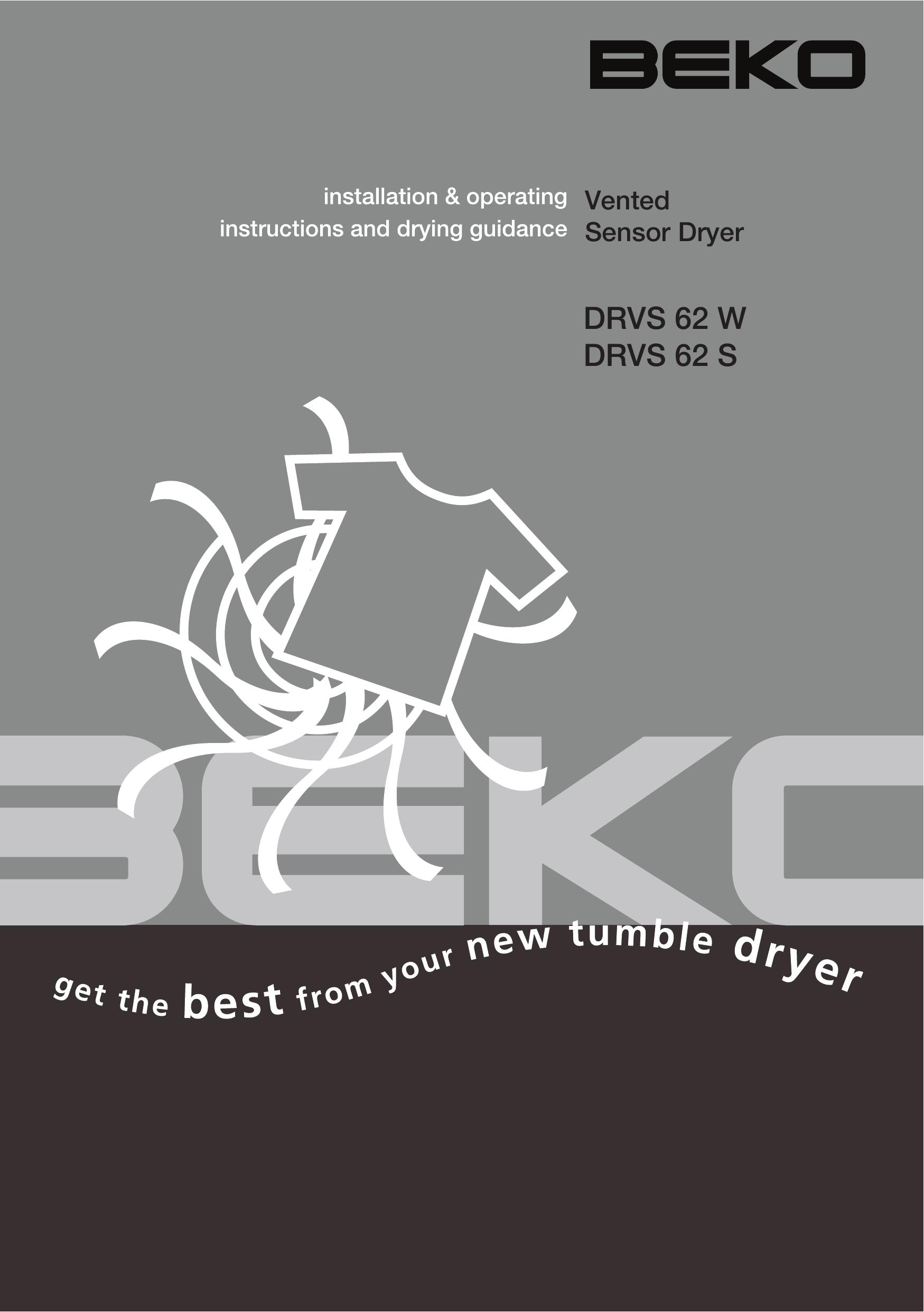 Beko DRVS 62 S Clothes Dryer User Manual