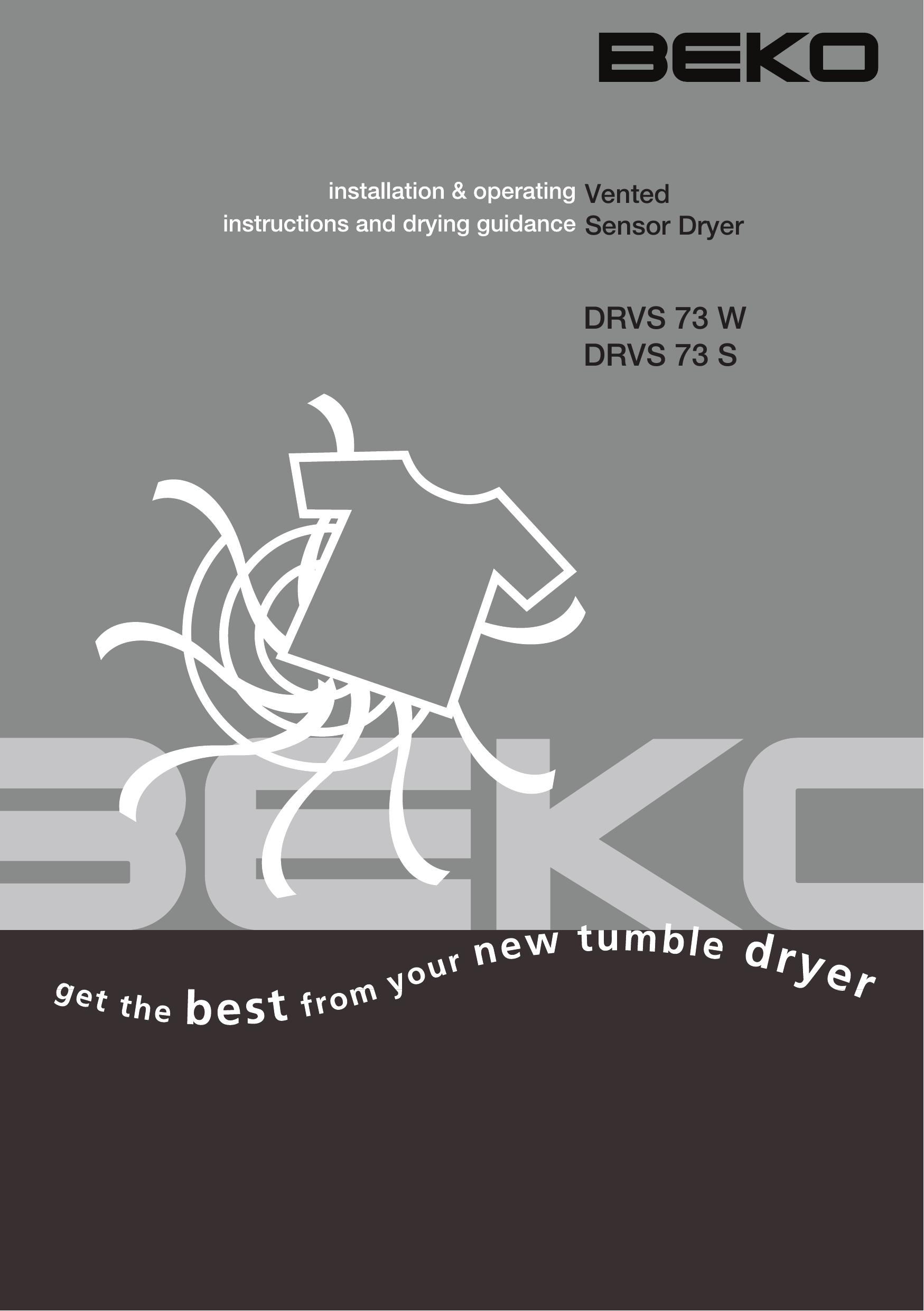 Beko DRVS 73 W Clothes Dryer User Manual