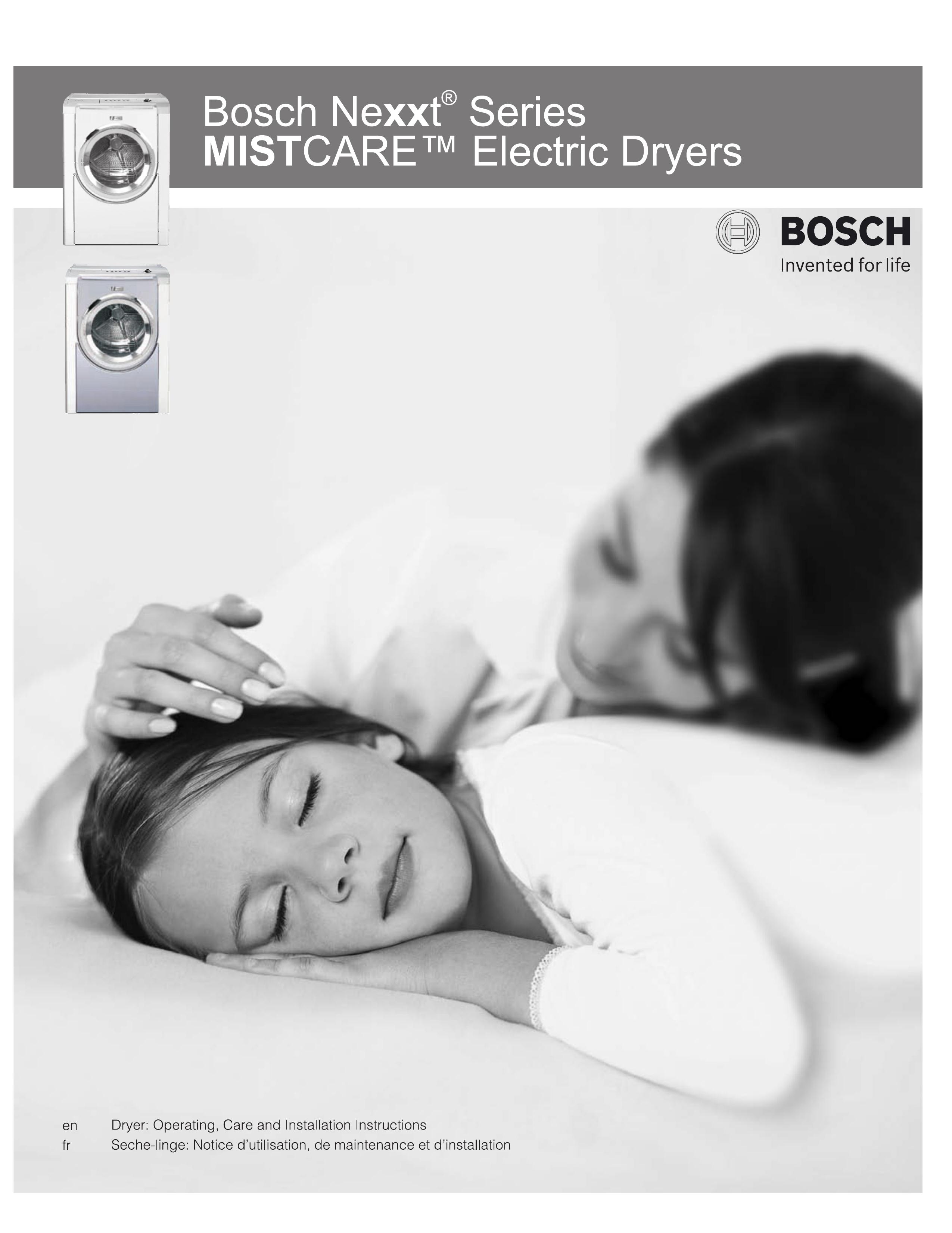 Bosch Appliances Nexxt Series Clothes Dryer User Manual