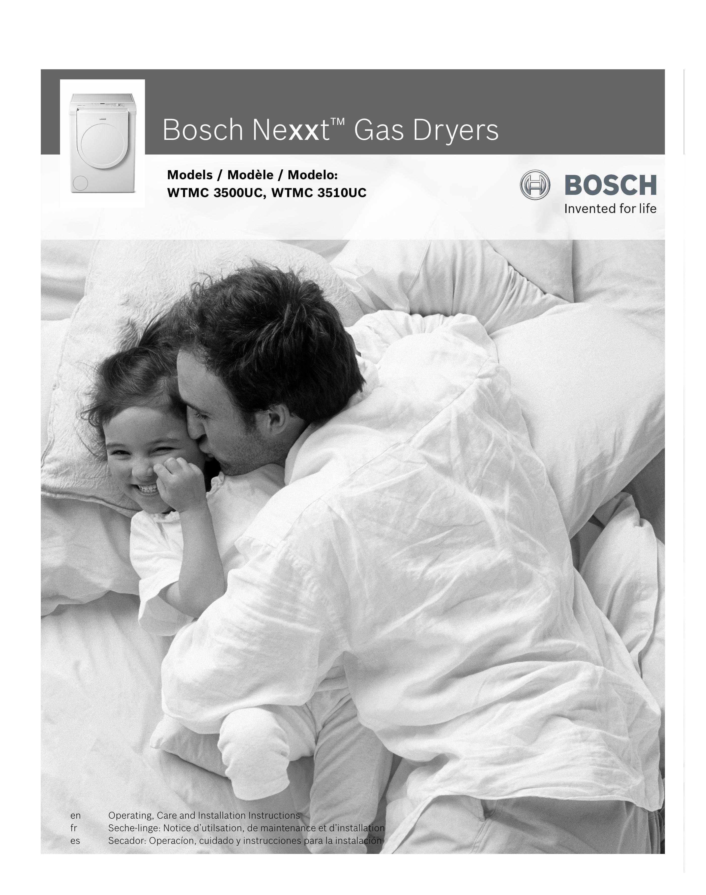 Bosch Appliances WTMC 3500UC Clothes Dryer User Manual