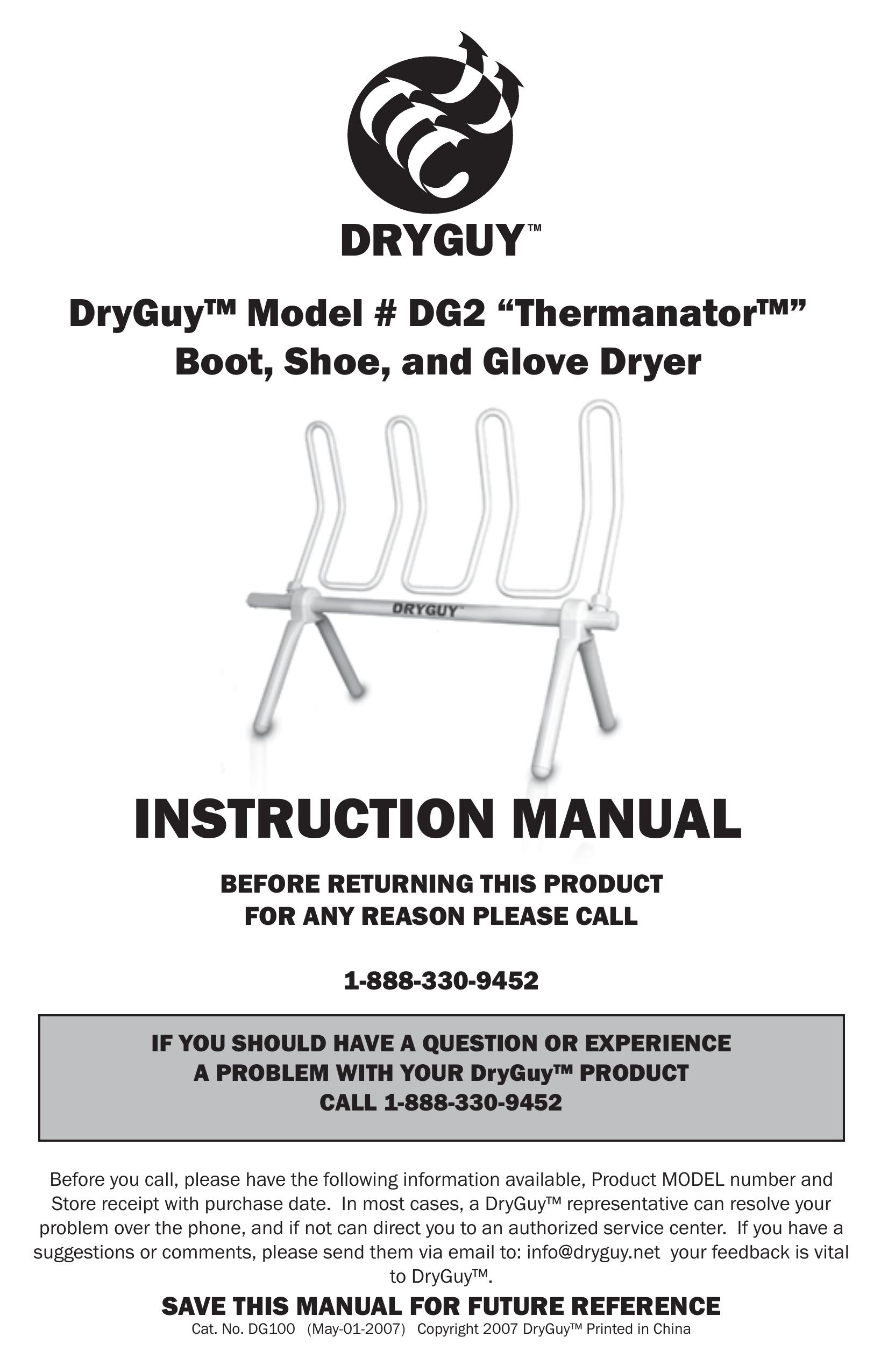 DryGuy DG2 Clothes Dryer User Manual