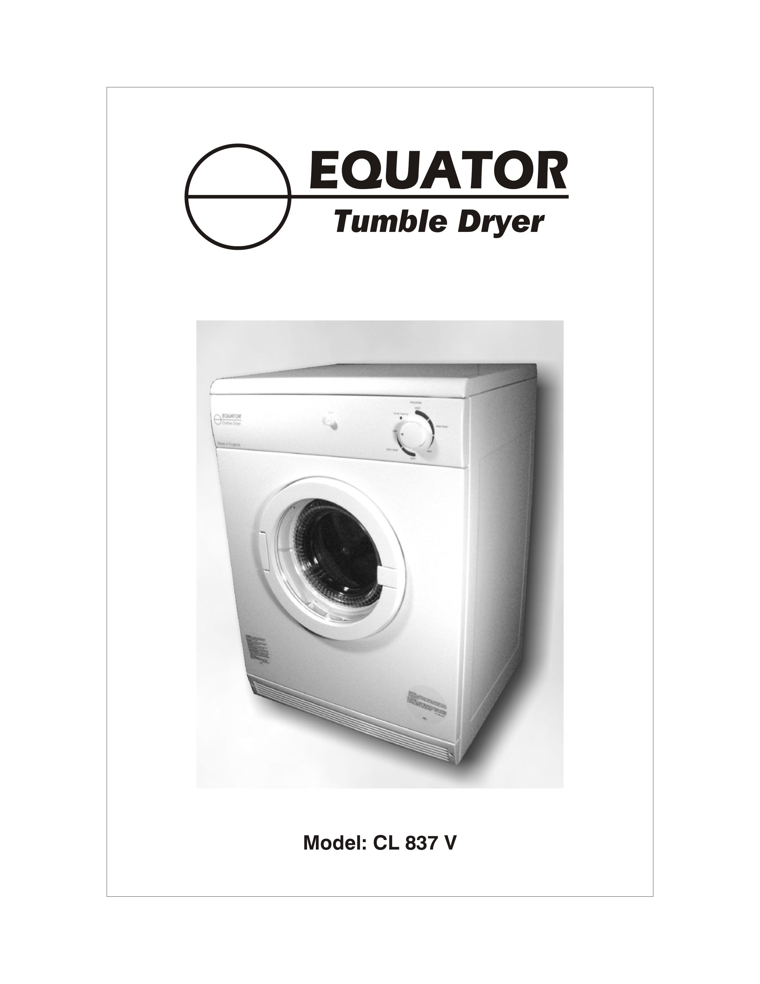 Equator CL 837 V Clothes Dryer User Manual