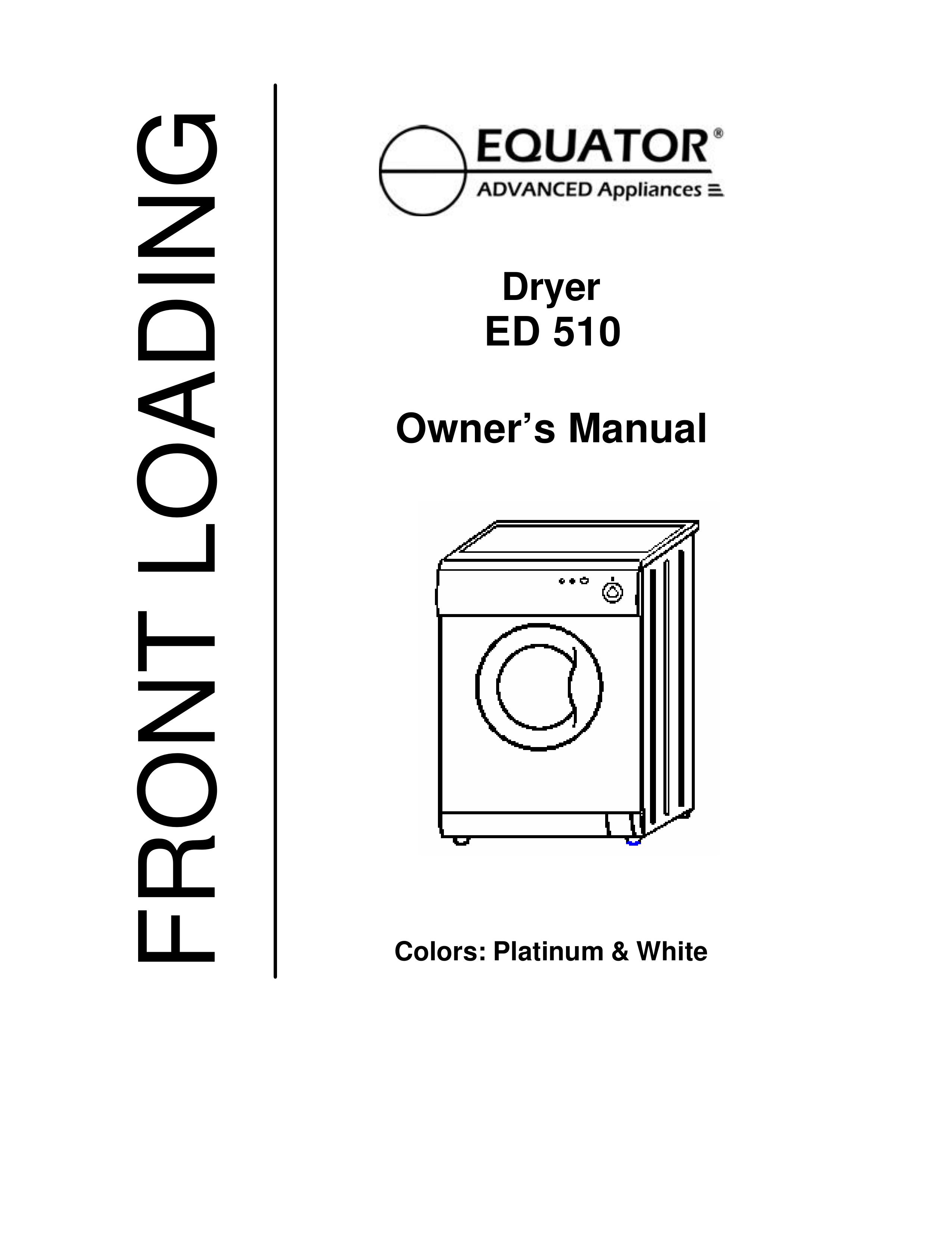 Equator ED 510 Clothes Dryer User Manual