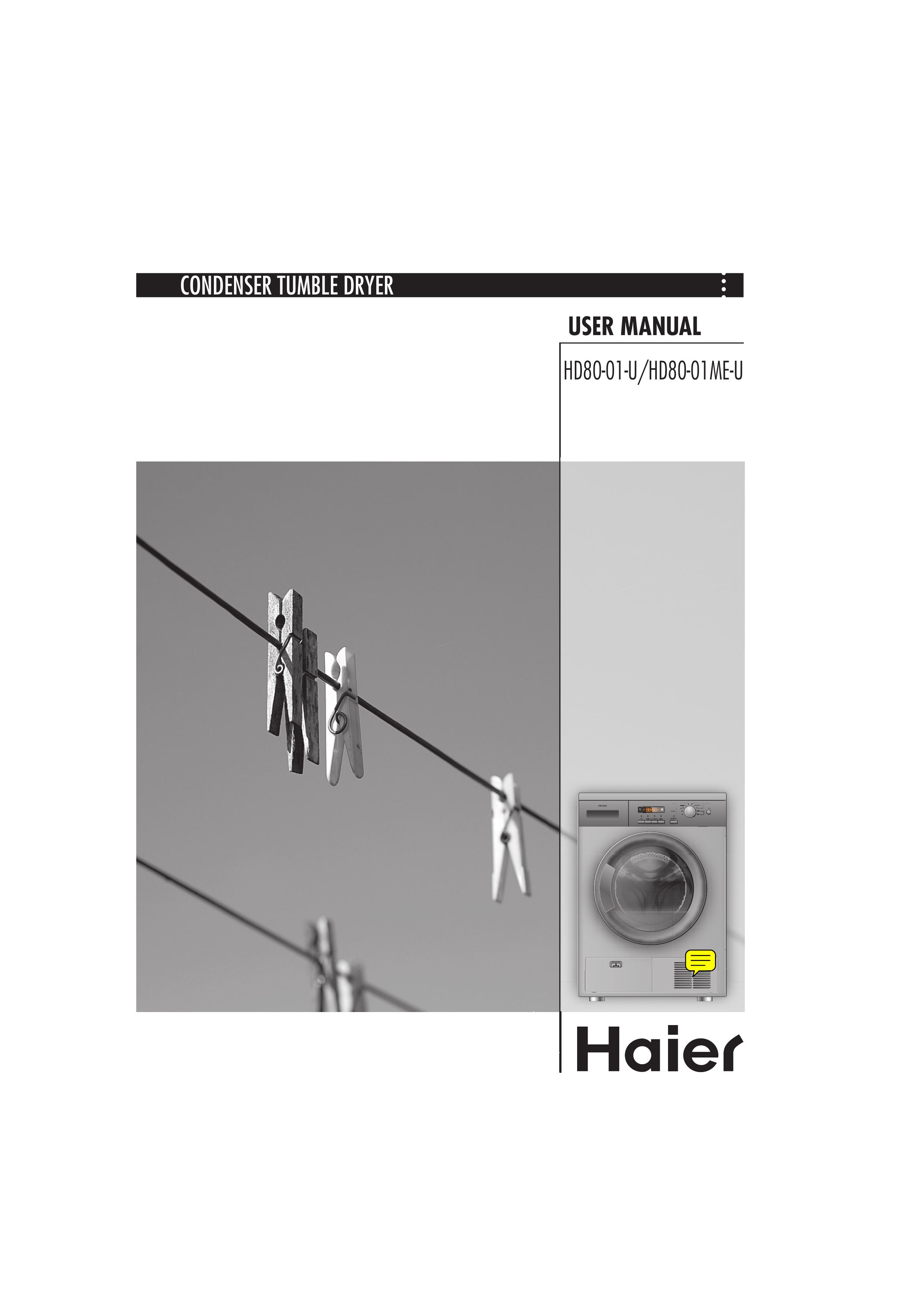 Haier HD80-01-U Clothes Dryer User Manual
